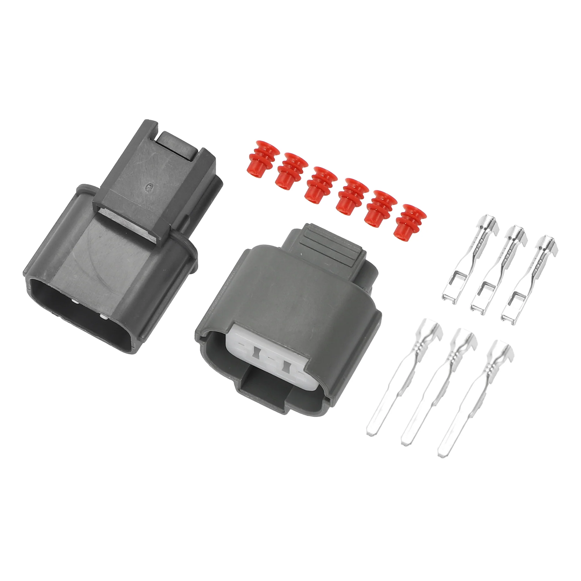 Headlight Adjustment Motor Connector Plug for Honda K Series K20 / Inner Male Female Wire Terminal Connector / Waterproof Plastic 2mm Series / 1 Set Gray 3 Pin