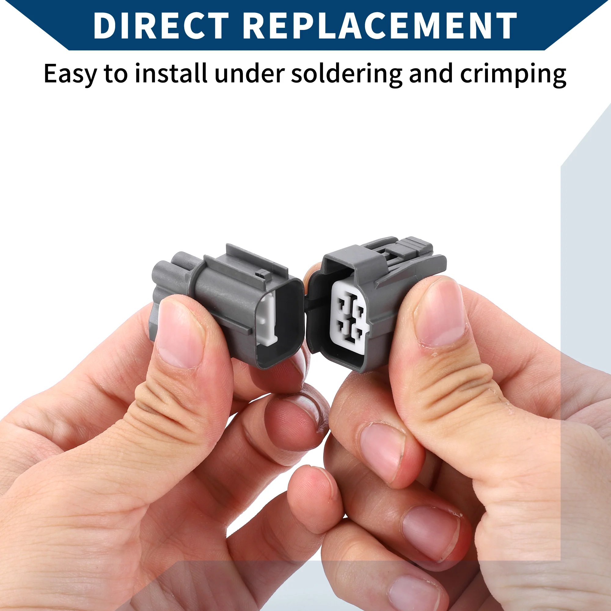 Small Light Turn Signal Connector Plug for Honda Accord / Inner Male Female Wire Terminal Connector / Waterproof Plastic 2mm Series / 1 Set Gray 4 Pin - Image 5