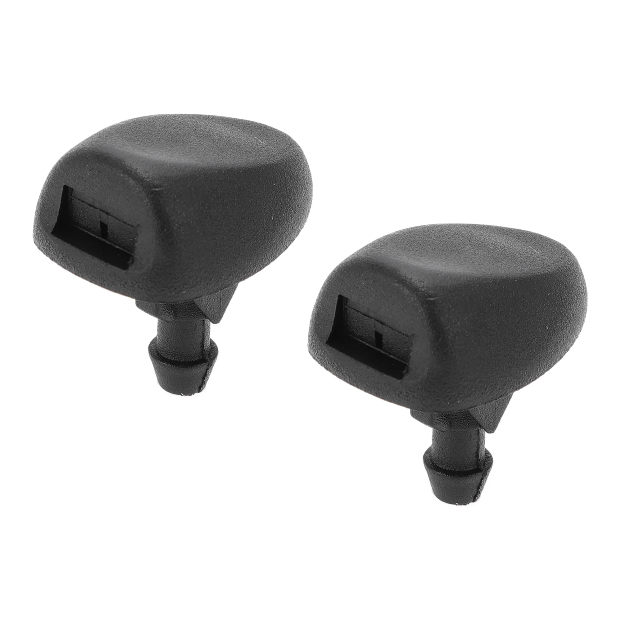 2 Pcs Windshield Washer Nozzle Compatible for Peugeot 207 2007-2015, ABS Black Front Windshield Spray Nozzles Wiper Spray Washer Jet No.6438H4