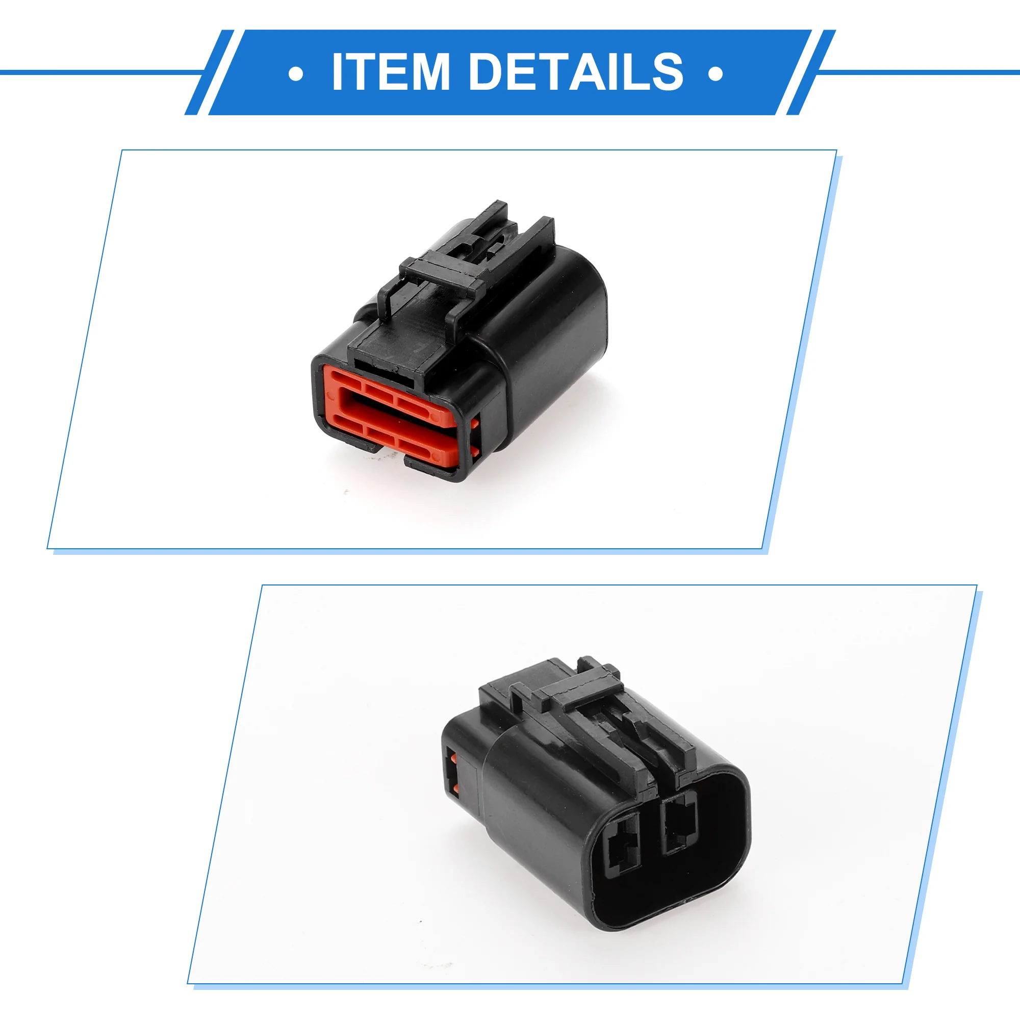 2 Pin Air Cooler Fan Generator Connector Plug for Excavator, Waterproof Plastic Black Female Wire Terminal Connector - Image 7