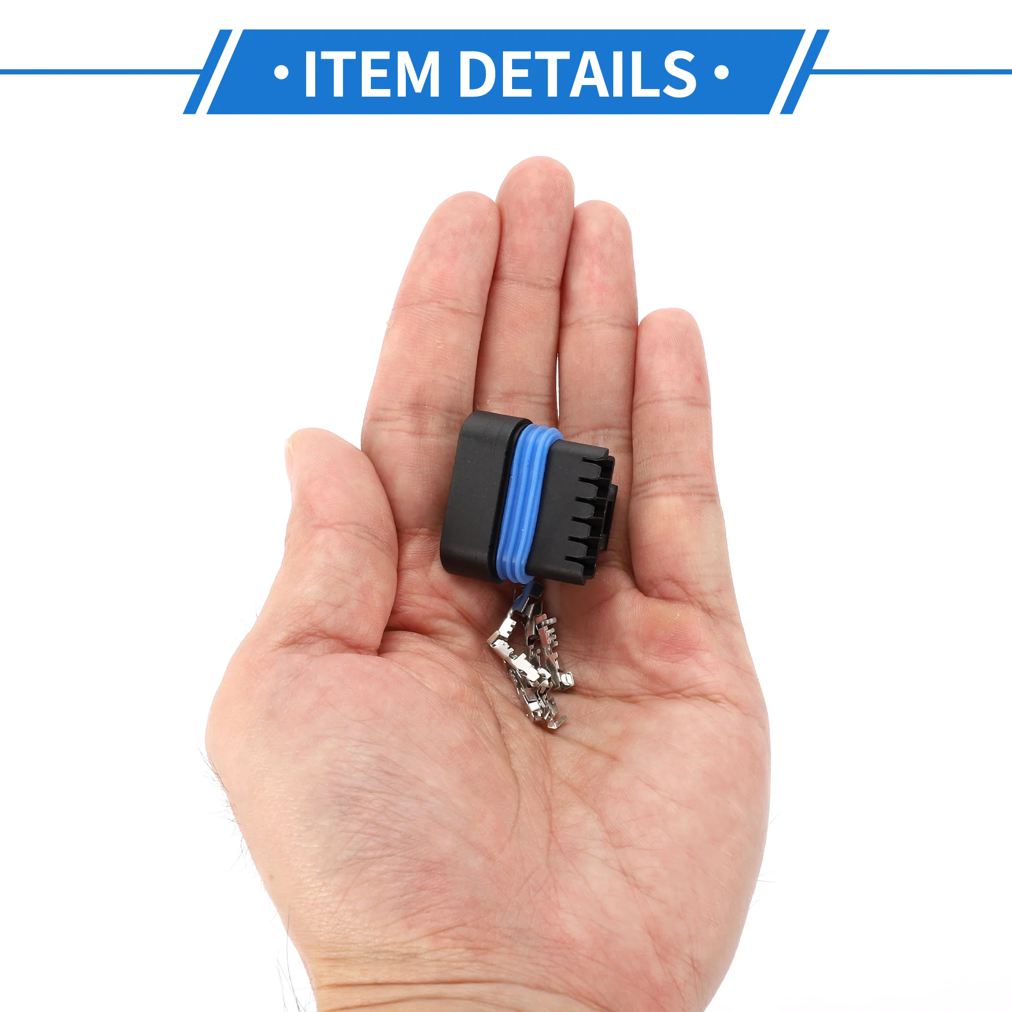 6 Pin Accelerator Pedal Connector Plug for Excavator, Waterproof Plastic Black Female Wire Terminal Connector - Image 6