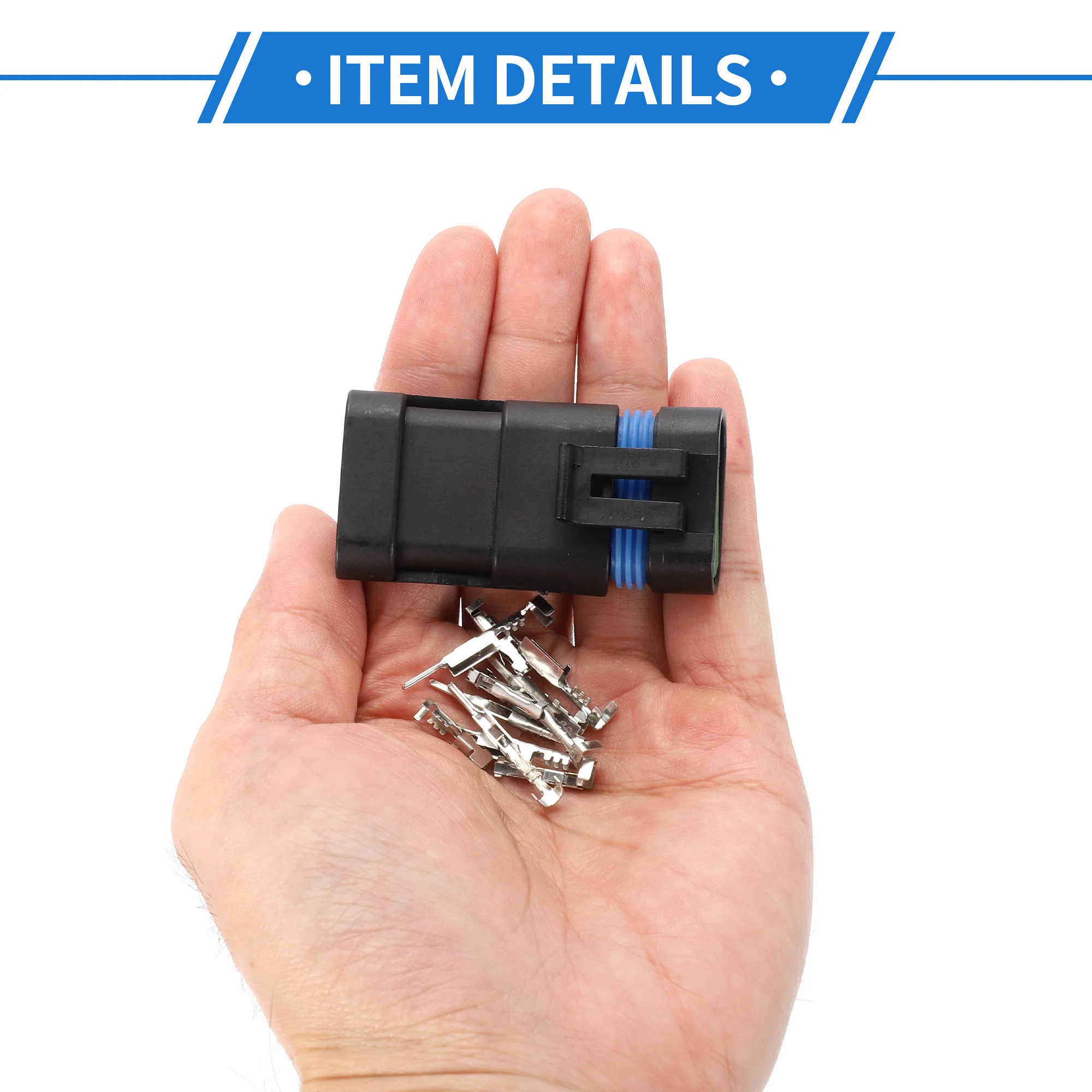 6 Pin Accelerator Pedal Connector Plug for Excavator, Waterproof Plastic Black Male Female Wire Terminal Connector - Image 6