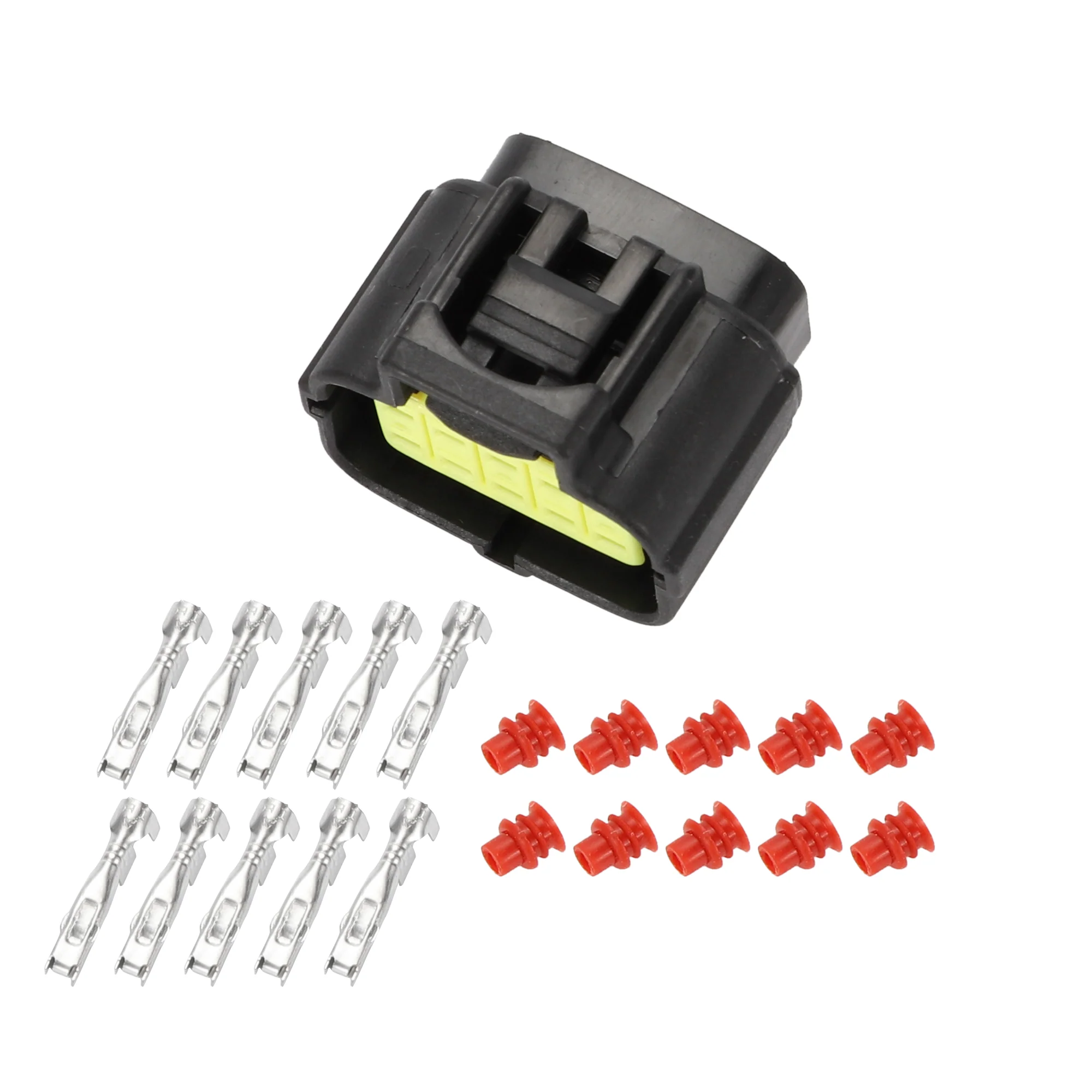 10 Pin Display Monitor Instrument Connector Plug for Volvo EC55 140, Waterproof Plastic Black Female Wire Terminal Connector