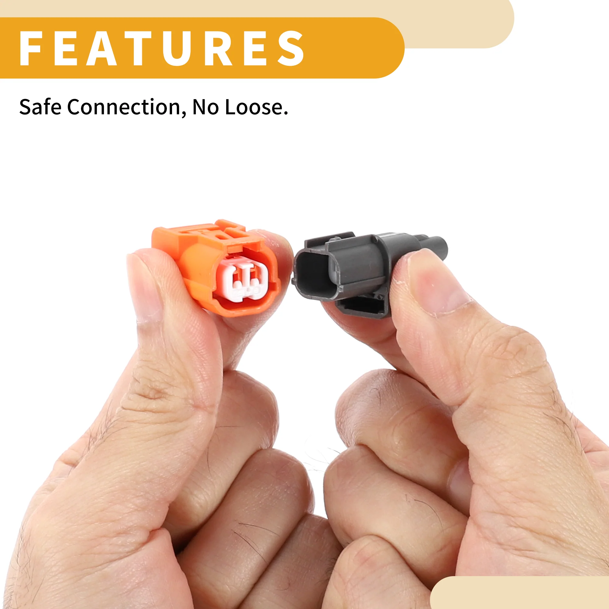 2 Pin Air Intake Sensor Turn Signal Connector Plug - Car Male Female Wire Terminal Connector - for Honda K20 Plastic Gray - 1 Set - Image 5