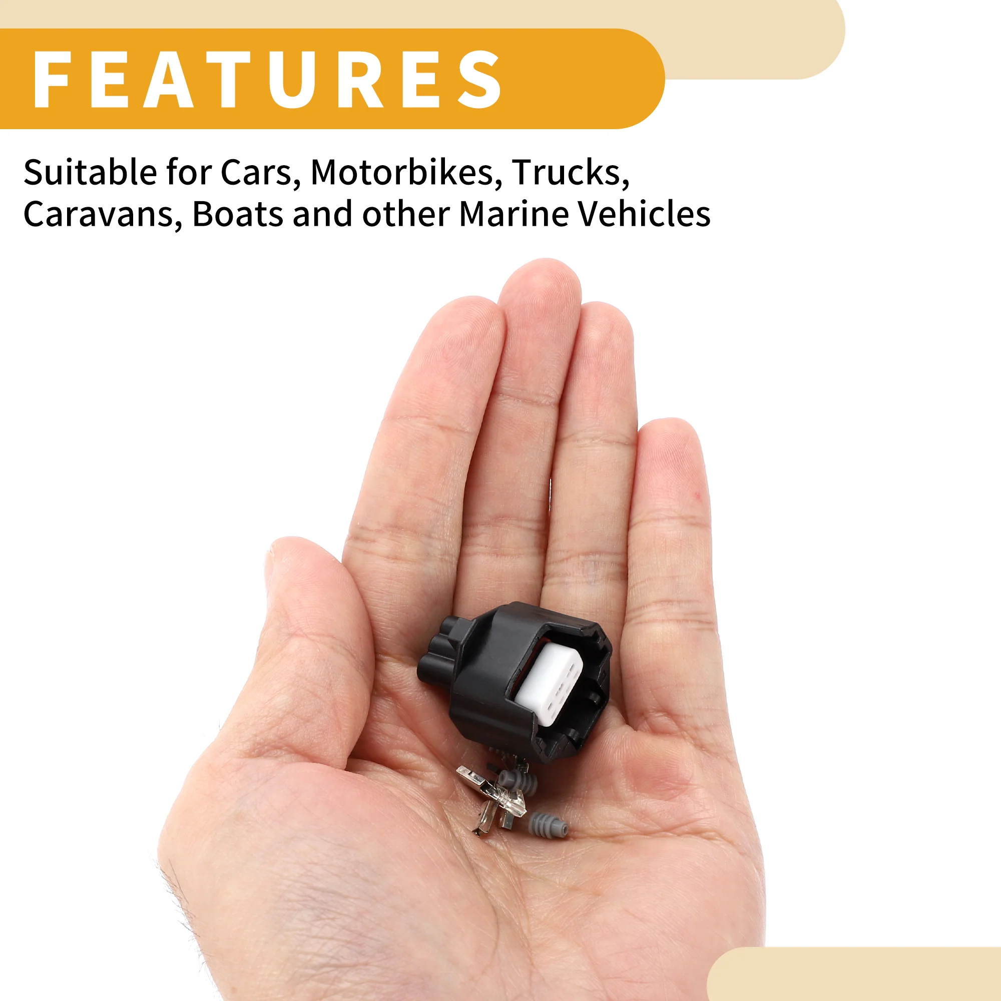 3 Pin Air Conditioning Pressure Sensor Connector Plug - Car Female Wire Terminal Connector - for Subaru Forester Plastic Black - 1 Set - Image 7