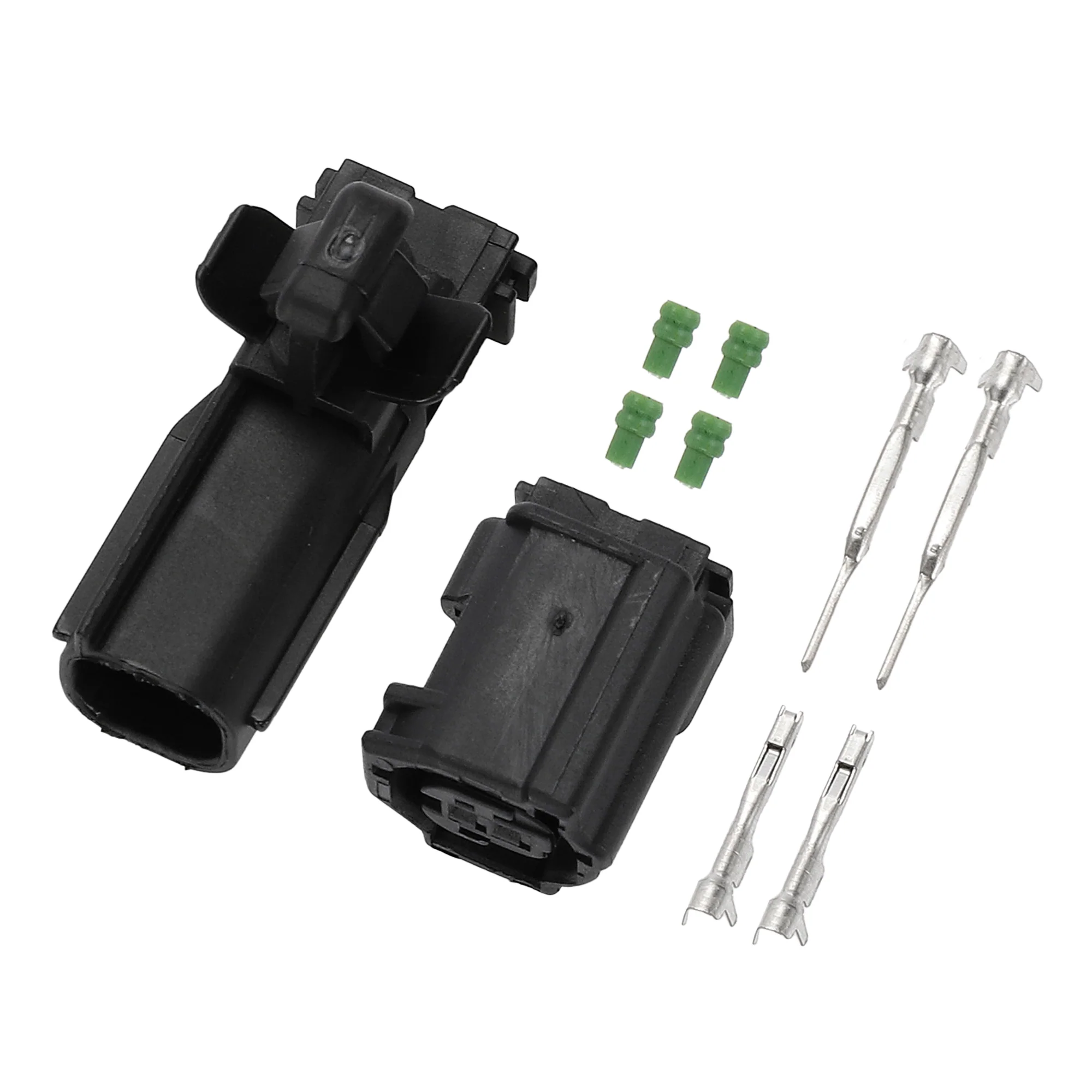2 Pin ABS Wheel Sensor Connector Plug - Car Male Female Wire Terminal Connector - for Toyota Plastic Black - 1 Set
