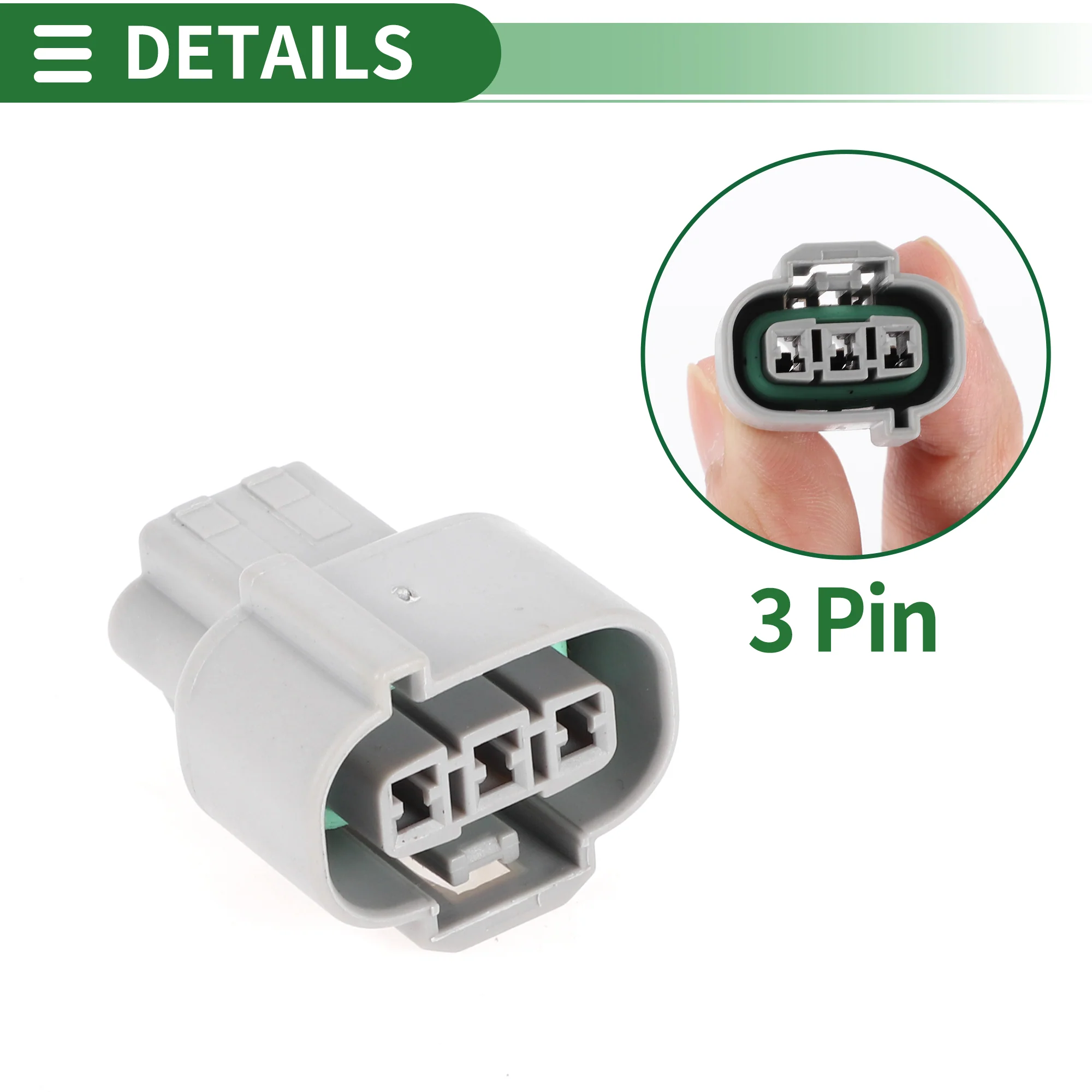 Camshaft Speed Sensor Connector Female Wire Terminal Connector for Isuzu Plastic Tin-Plated Copper Gray Waterproof - Image 6