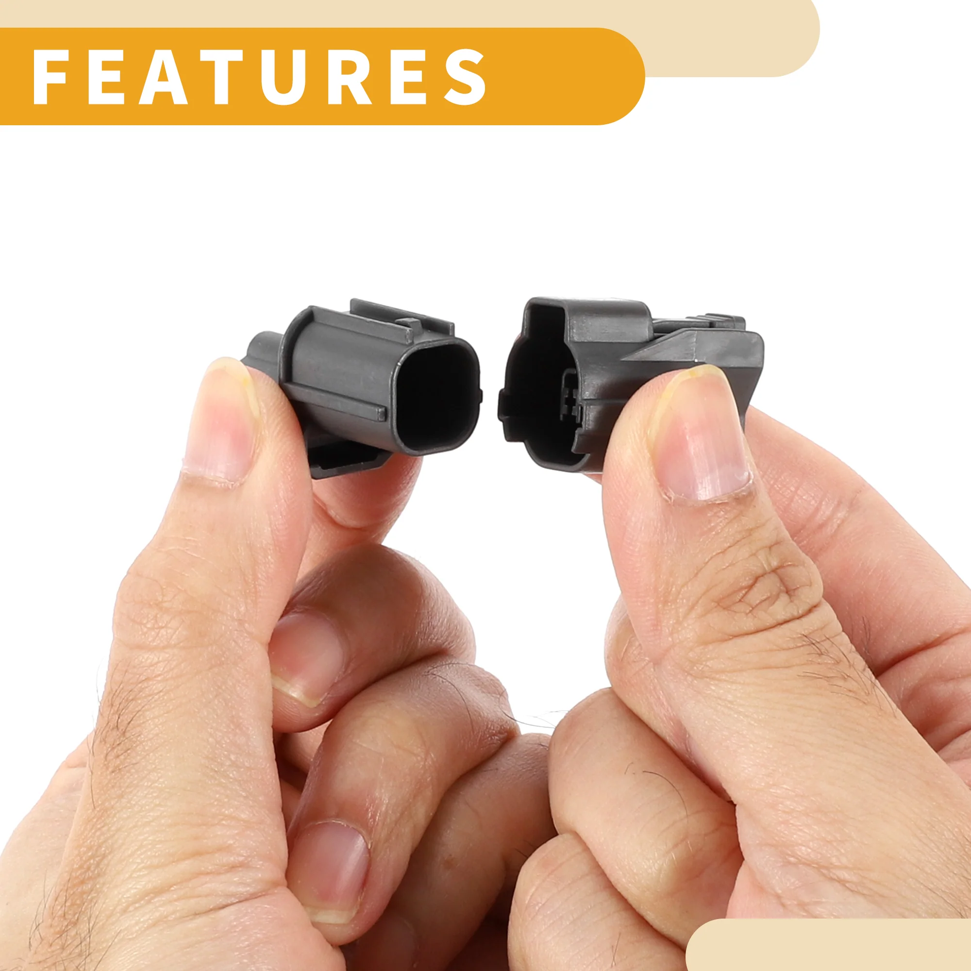 Solenoid Plug Horn Sensor Connector Plug Inner Male Female Wire Terminal Connector for Honda Plastic Gray - Image 7