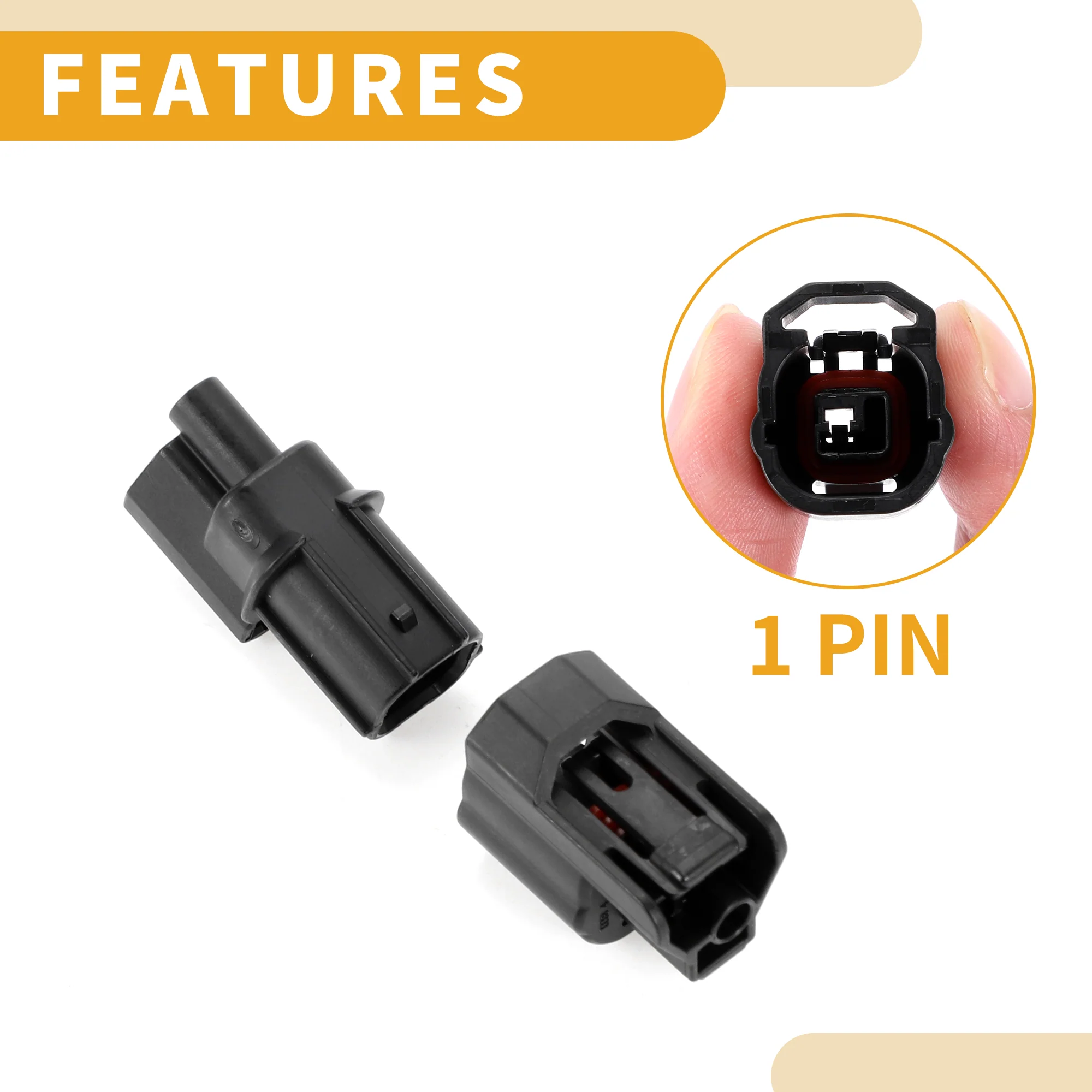 Car Horn Connector Plug Inner Male Female Wire Terminal Connector for Acura 1997-2011 Plastic Black - Image 6