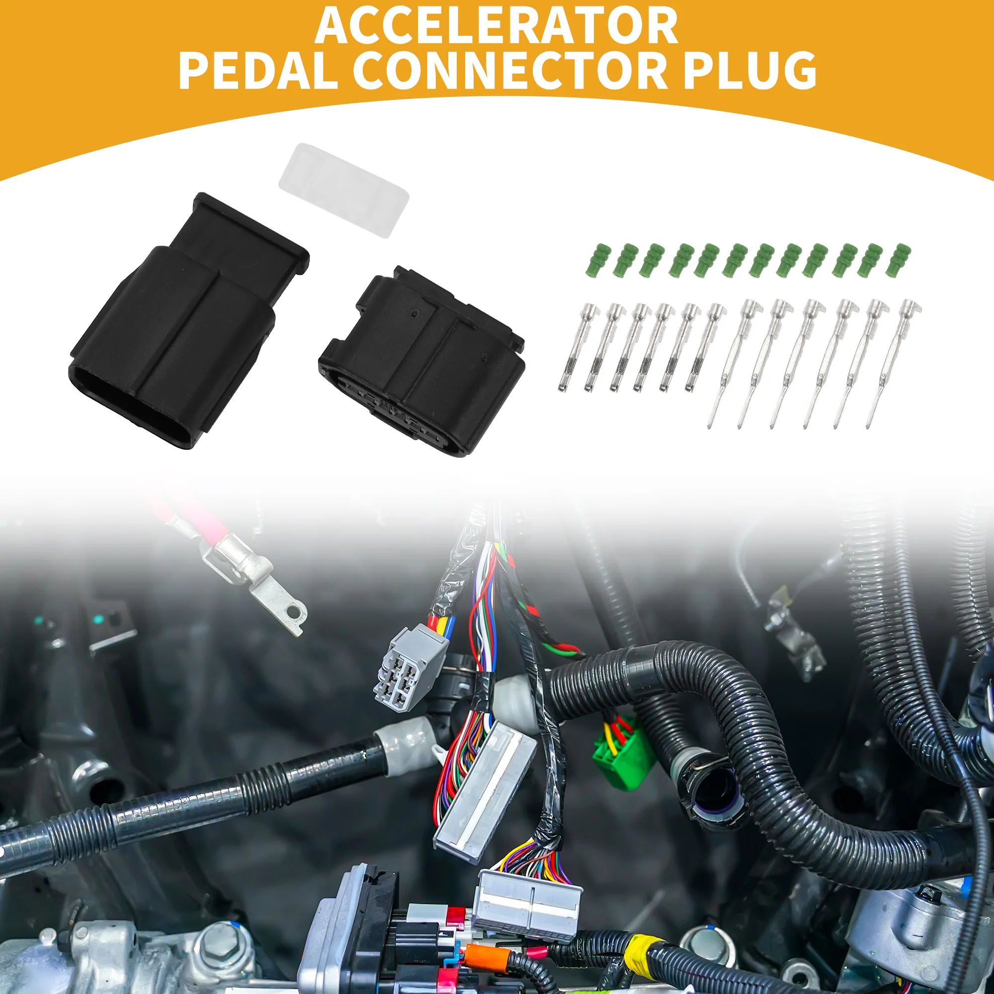 Accelerator Pedal Connector Plug No.9098012303 Inner Male Female Wire Terminal Connector for Lexus Plastic Black - Image 3