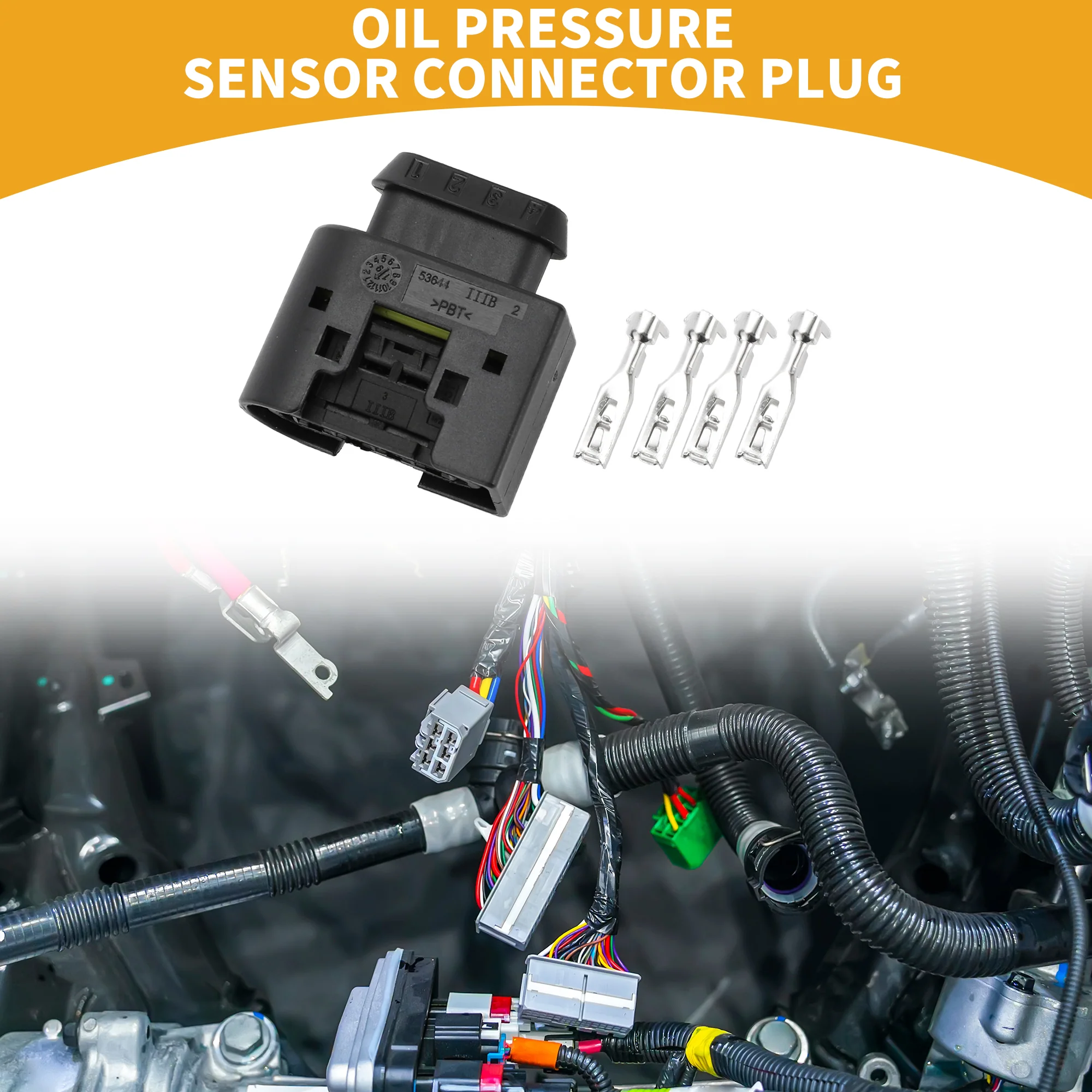 Oil Pressure Sensor Connector Plug No.2E0905229 Inner Female Wire Terminal Connector for BMW Plastic Black Waterproof - Image 3