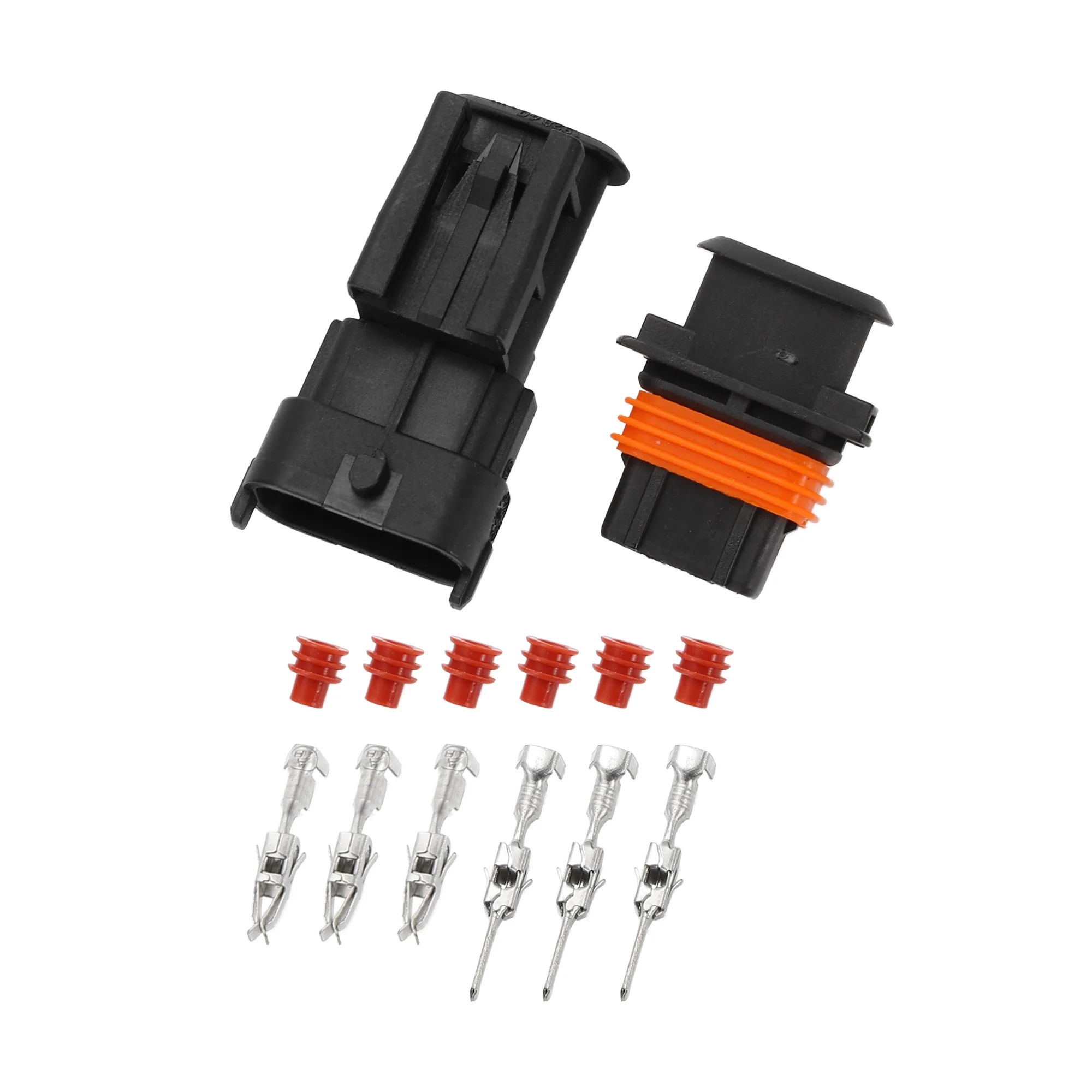 Rail Diesel Injectors Connector Plug Inner Male Female Wire Terminal Connector for Renault Plastic Black Waterproof