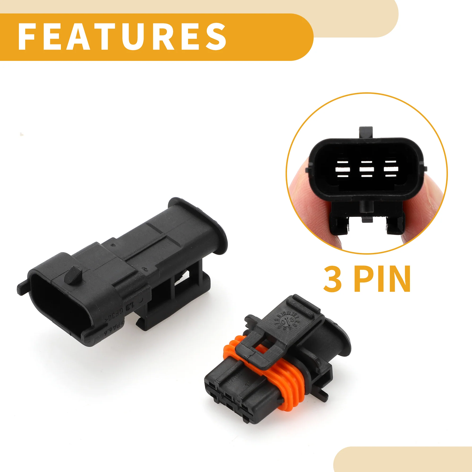 Rail Diesel Injectors Connector Plug Inner Male Female Wire Terminal Connector for Renault Plastic Black Waterproof - Image 6