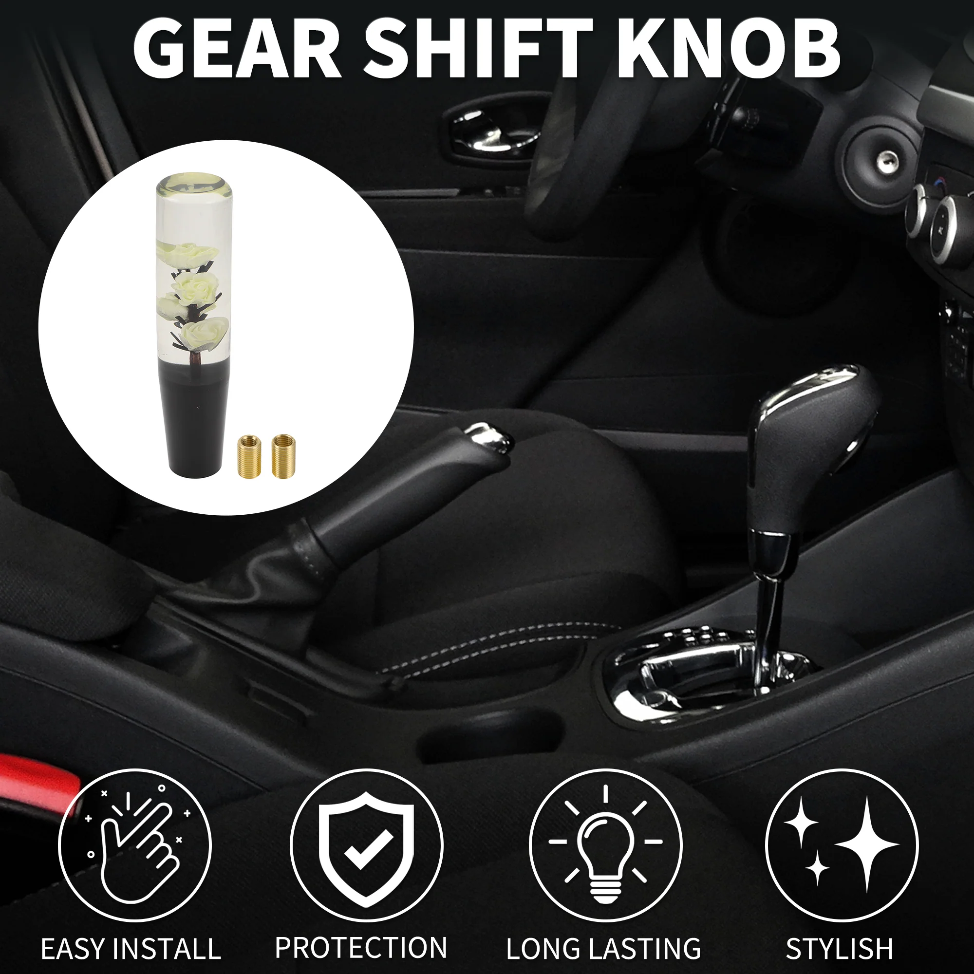 Car Shift Knob 20cm | Front Shift Lever Knob for Automatic and Manual Vehicle - Image 2