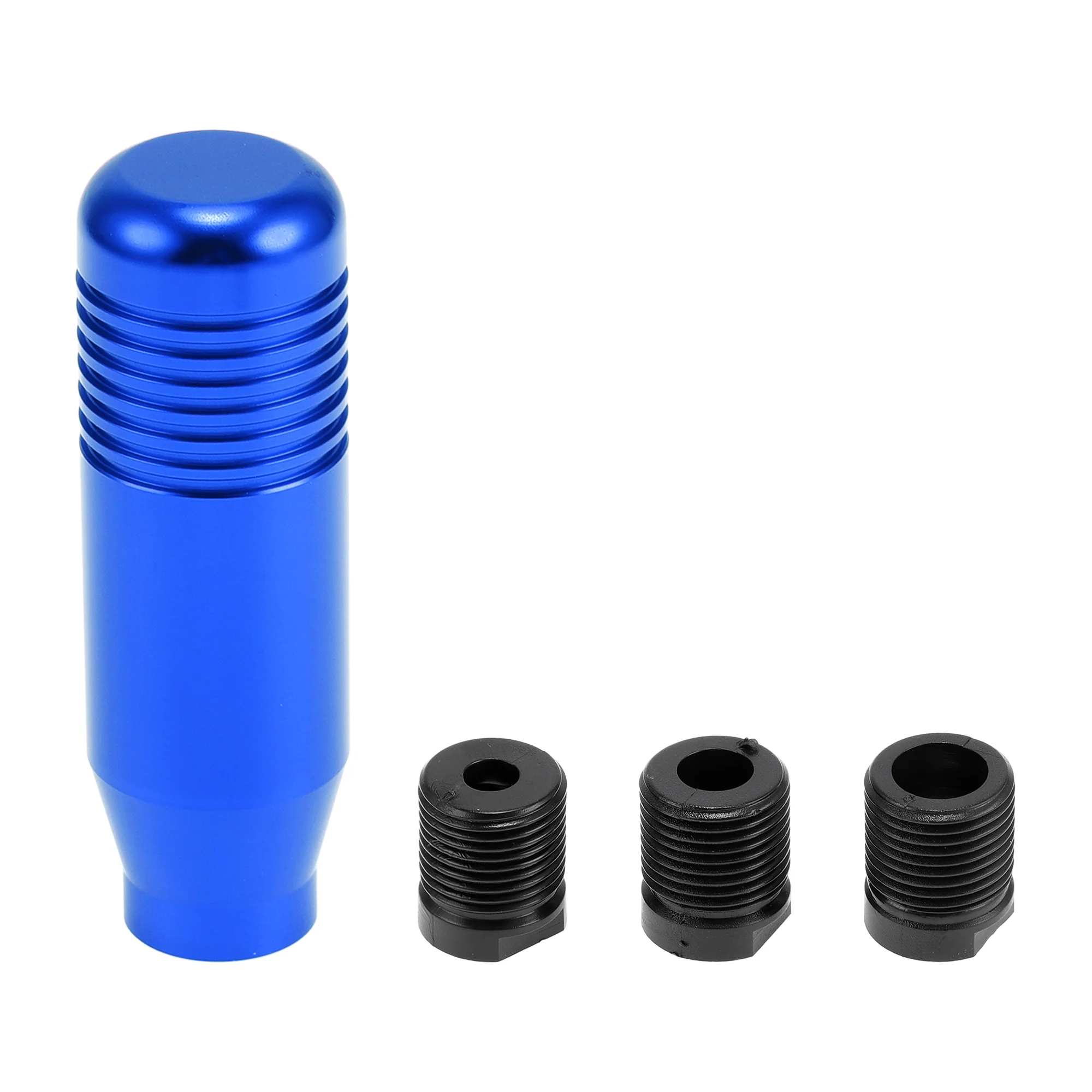 8.5cm Automatic and Manual Shift Knob with 3 Adapter Aluminum Alloy Blue 1Set