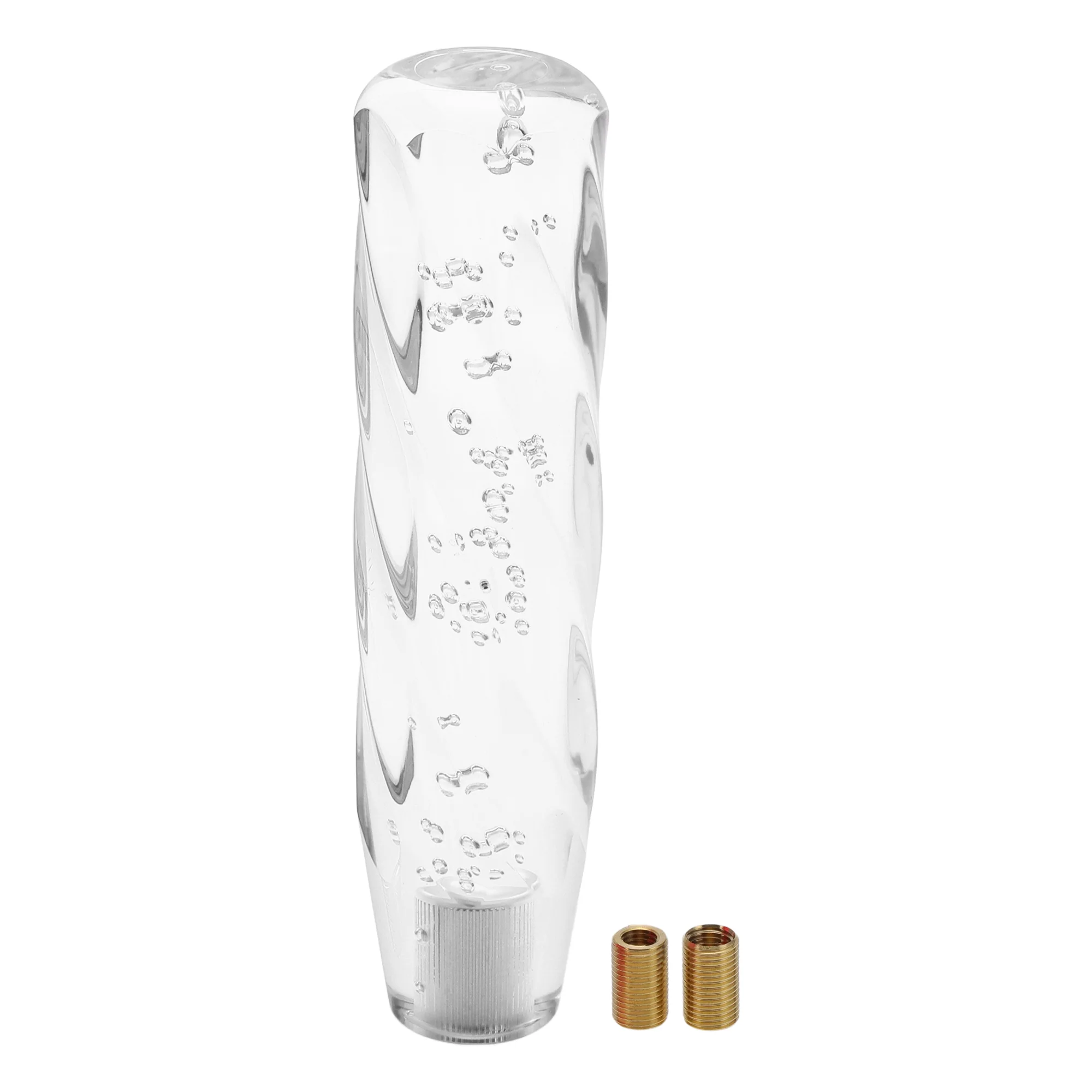 20cm Automatic and Manual Universal Shift Knob w/ 2 Adapter Acrylic Clear 1 Set