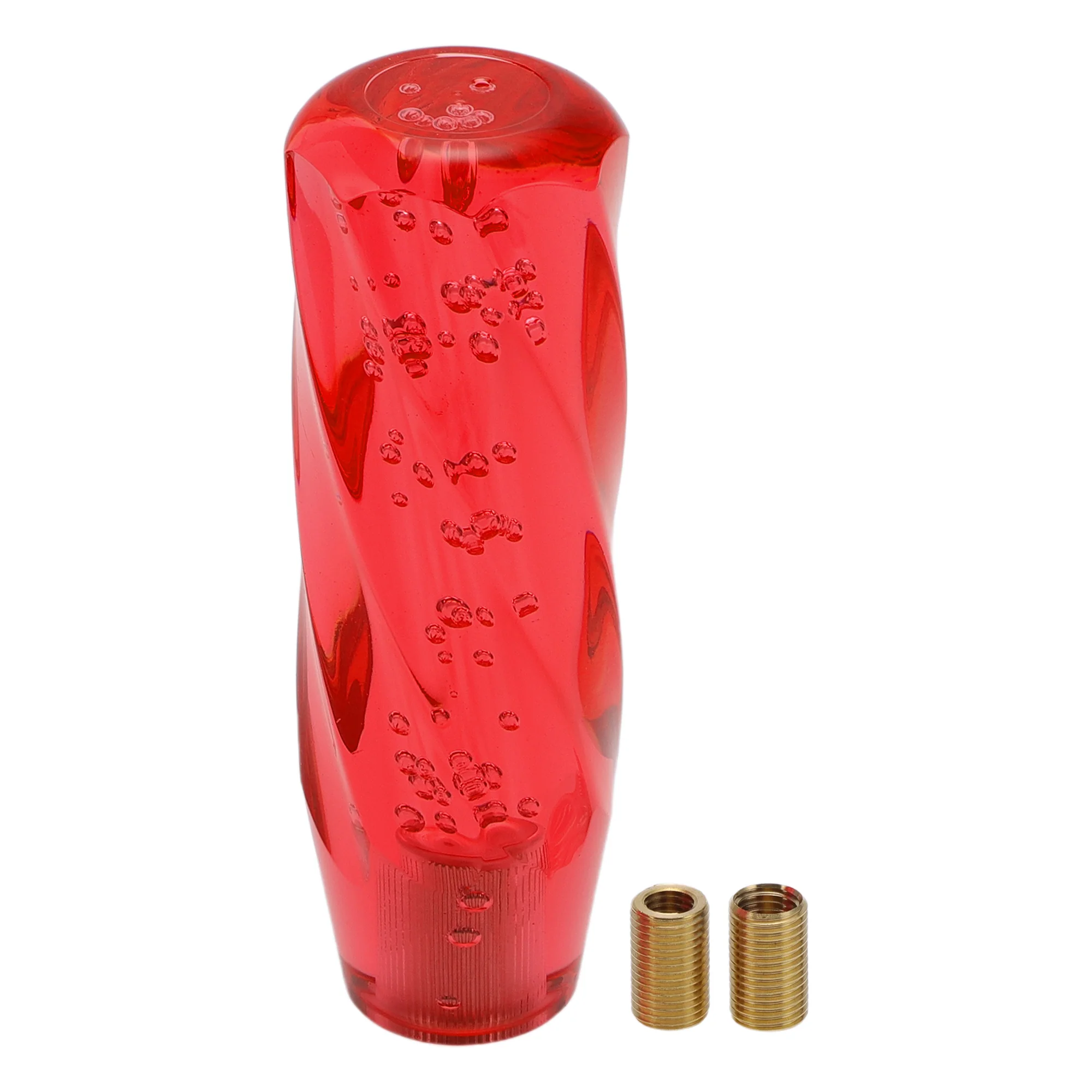 15cm Automatic and Manual Universal Shift Knob w/ 2 Adapter Acrylic Red 1 Set