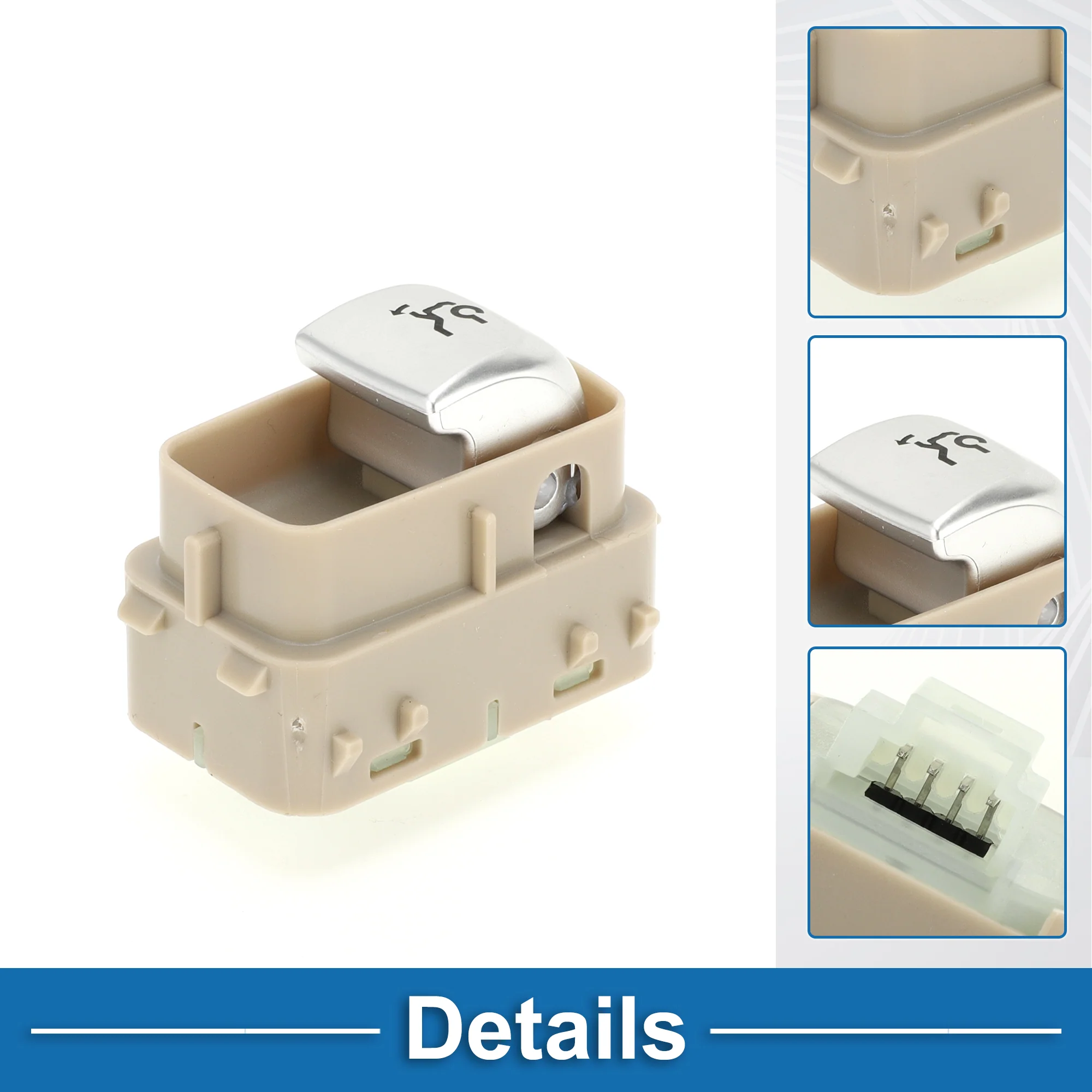 Trunk Release Switch No.A2059051613 Rear Door Hatch Liftgate Latch Button Switch for Mercedes-Benz C180 2017-2018 Plastic Beige - Image 5