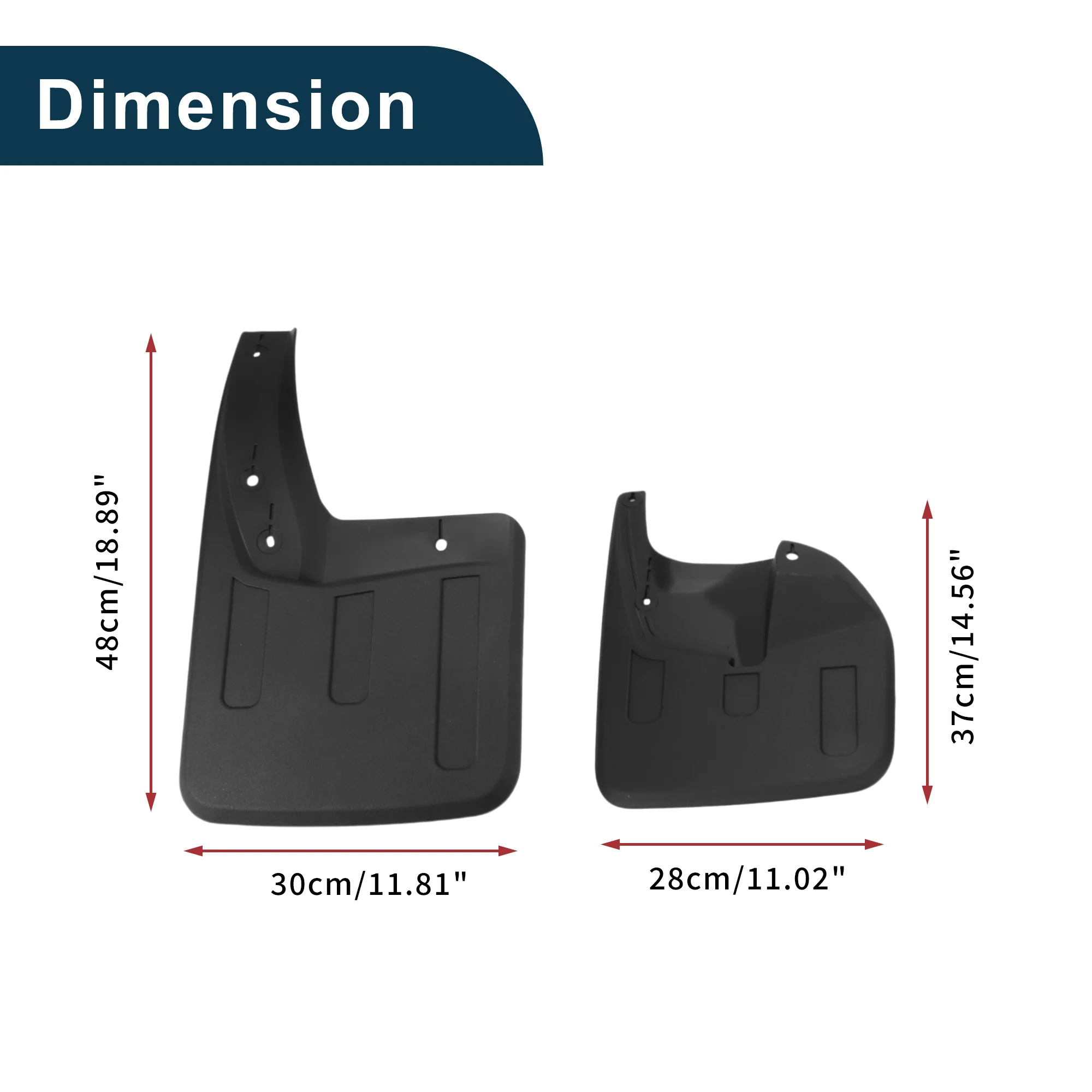 Mud Flaps Splash Guards for Toyota Hilux REVO TRD 4-D 2016-2022 Front & Rear Mud Guards W/Mount Accessories - Image 7