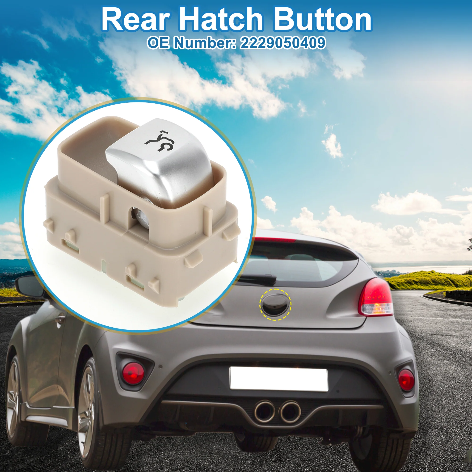 Trunk Release Switch No.2229050409 for Mercedes-Benz C200 E200 G500 Beige - Image 2