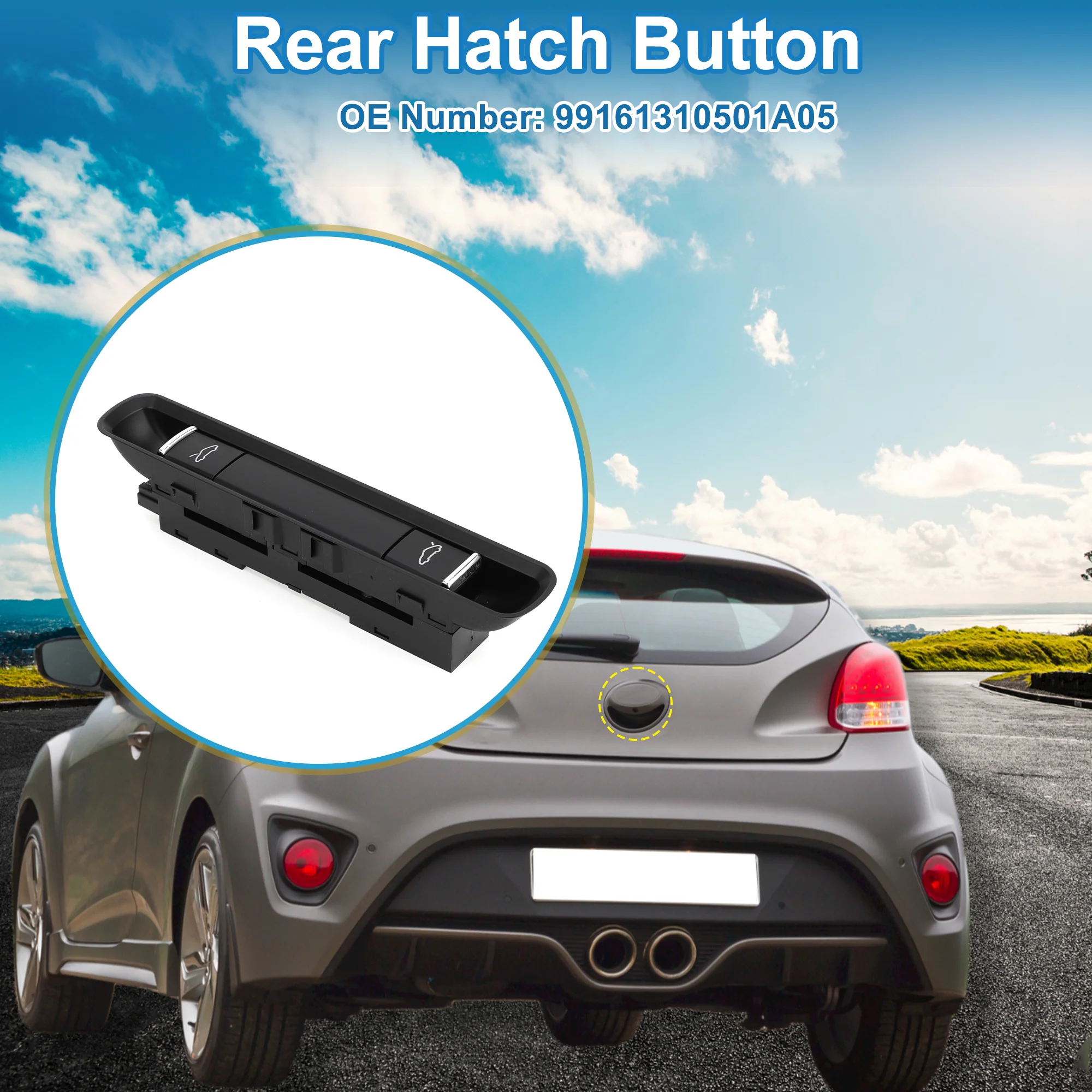 Trunk Release Switch No.99161310501A05 Rear Door Hatch Liftgate Latch Button Switch for Porsche 718 Boxster 2017-2018 for Porsche 911 2012-2018 - Image 3