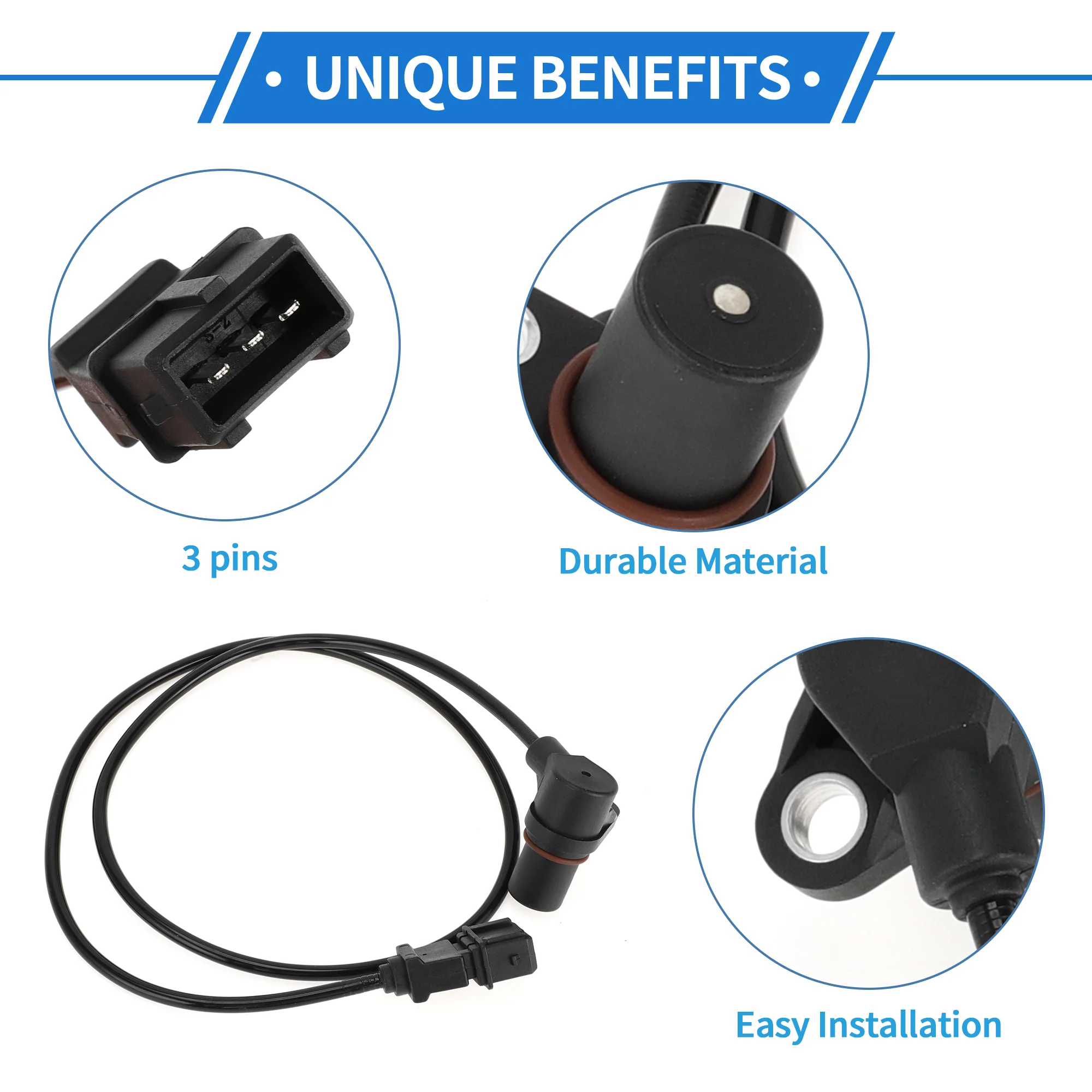 1 Pc Crankshaft Position Sensor for Saab 9-5 Sturdy Metal Plastic Black Engine Crank CKP Sensor - Image 4