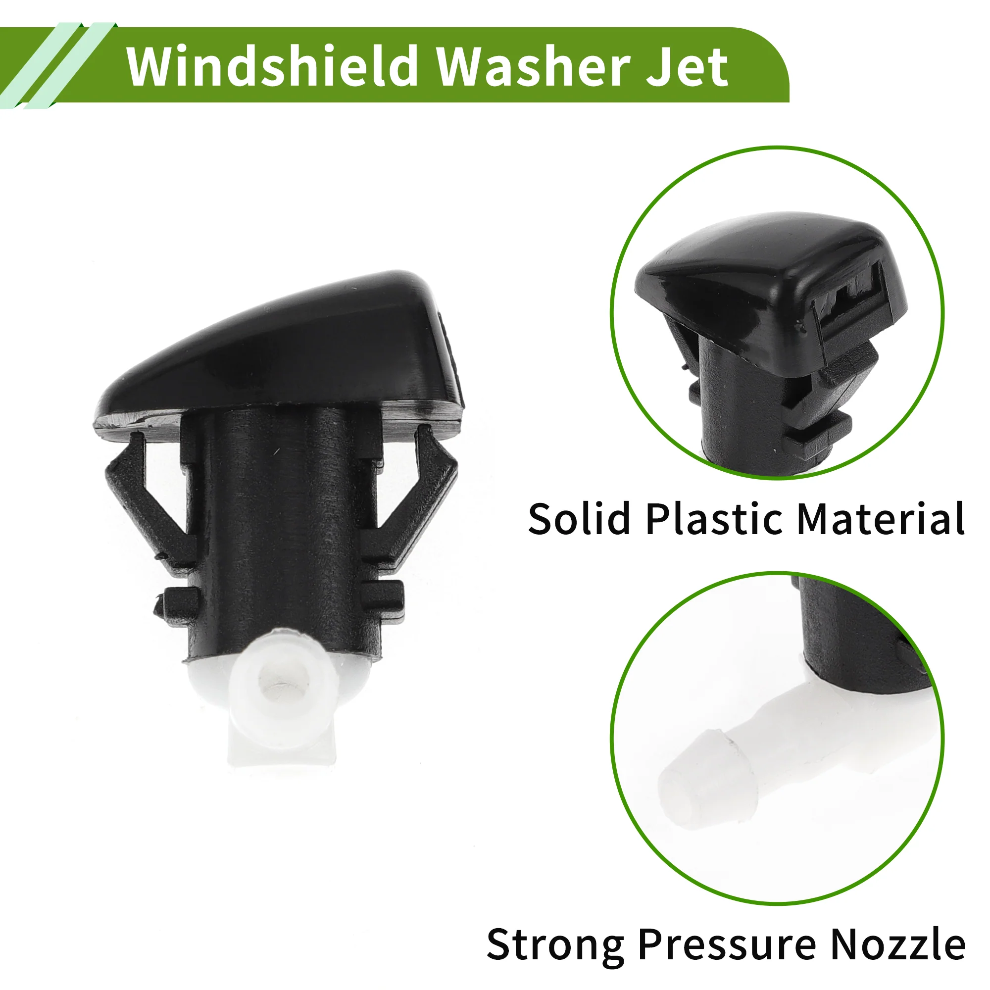 No.68102968AA Windshield Washer Nozzle for Jeep Cherokee 2014-2017 Black Front Windshield Spray Nozzles Wiper Spray Washer Jet Plastic 2pcs - Image 6