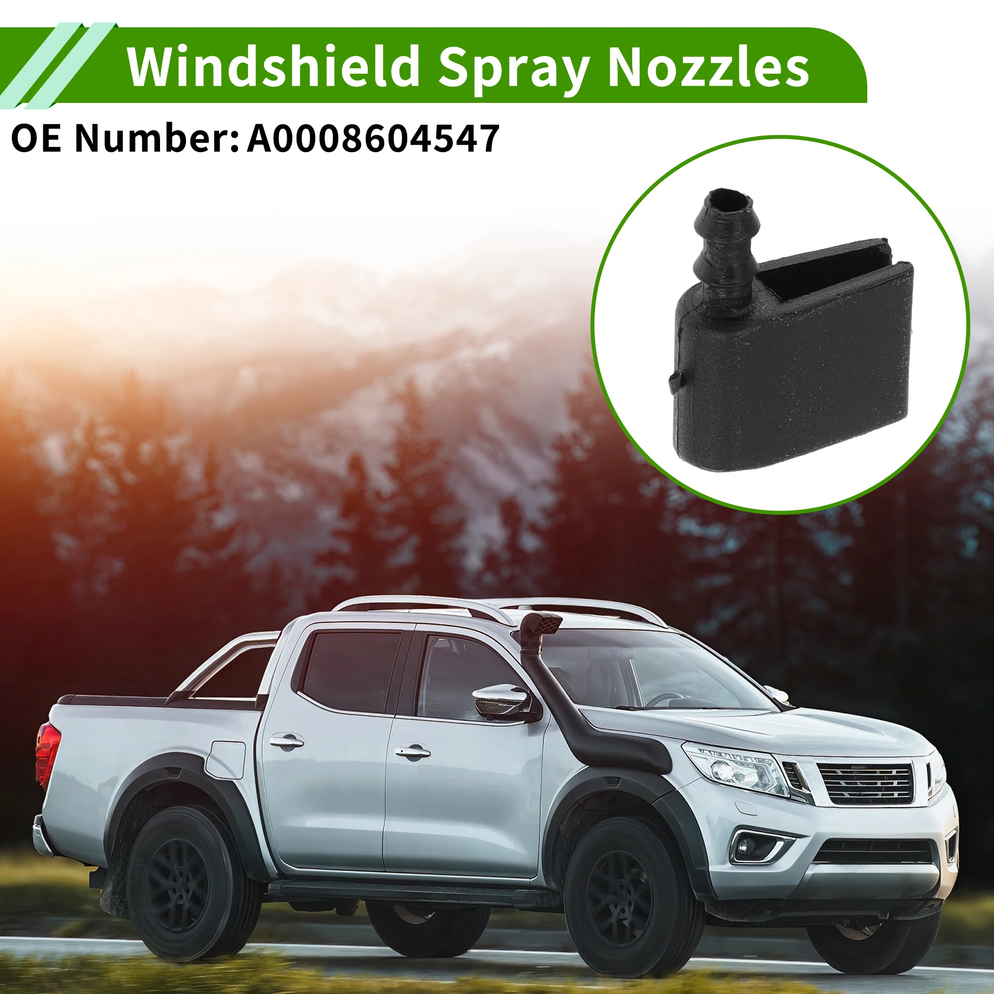 No.A0008604547 Windshield Washer Nozzle for Mercedes-Benz Sprinter 2500 3500 Black Front Windshield Spray Nozzles Wiper Spray Washer Jet Plastic 2pcs - Image 4