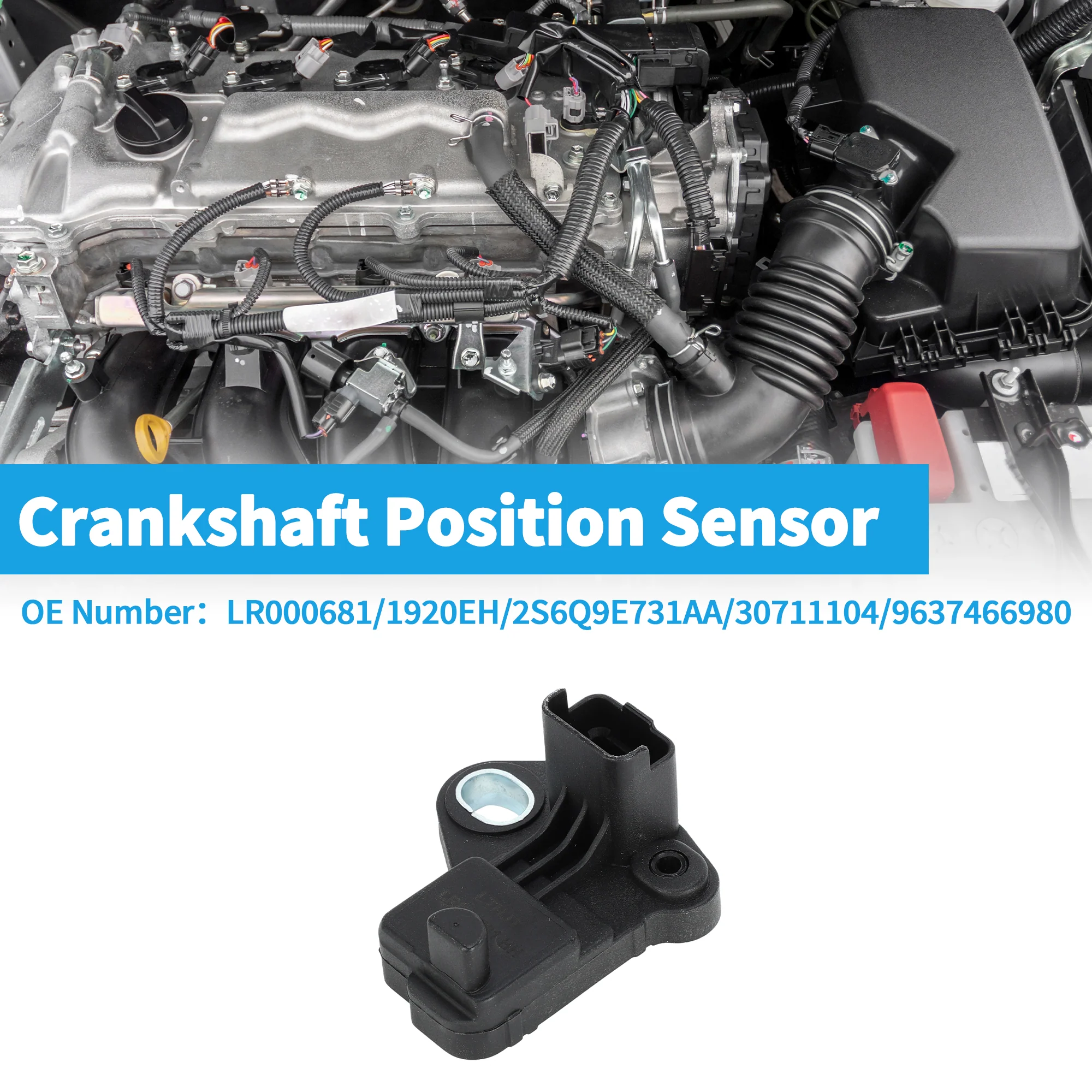 1 Pc Crankshaft Position Sensor for LAND ROVER Freelander 2 Off-Road 2.2 ED4 2010-2014 Sturdy Metal Plastic Black Engine Crank CKP Sensor - Image 2