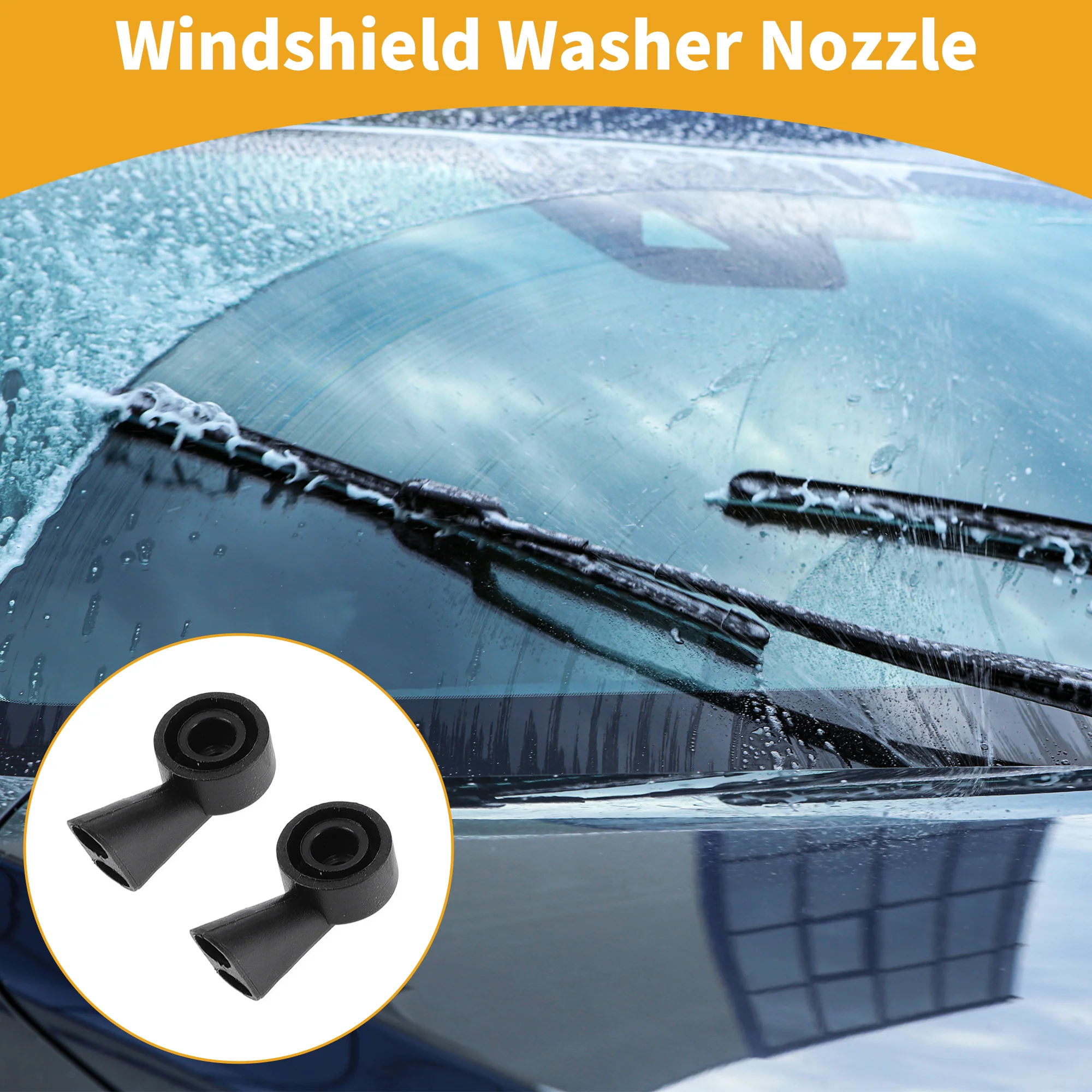 Windshield Washer Nozzle No.4M0955985 Car Front Windshield Spray Nozzles Wiper Spray Washer Jet for Audi A6 2016-2020 Black - Image 3