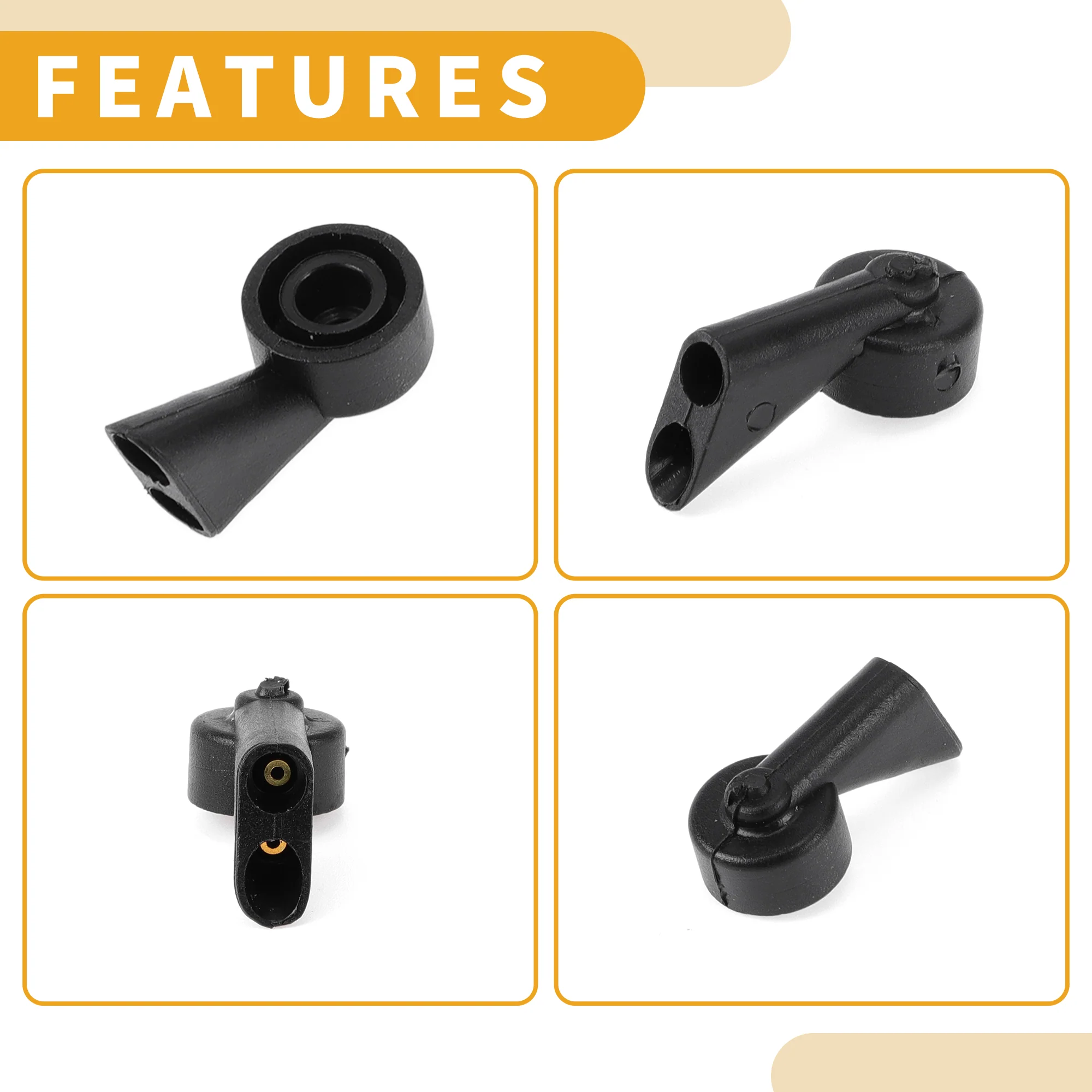 Windshield Washer Nozzle No.4M0955985 Car Front Windshield Spray Nozzles Wiper Spray Washer Jet for Audi A6 2016-2020 Black - Image 7