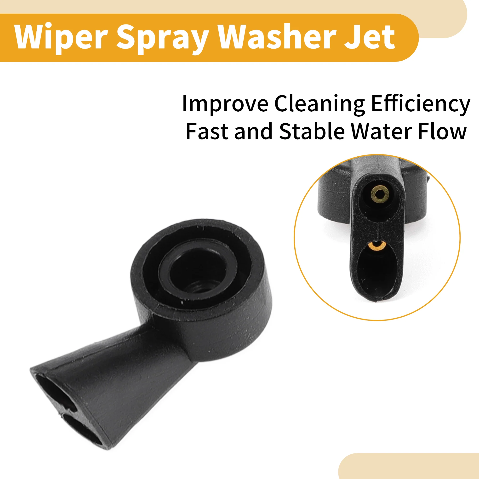 Windshield Washer Nozzle No.8V3955985 Car Front Windshield Spray Nozzles Wiper Spray Washer Jet for Audi A3 8V 2013-2020 Black - Image 5