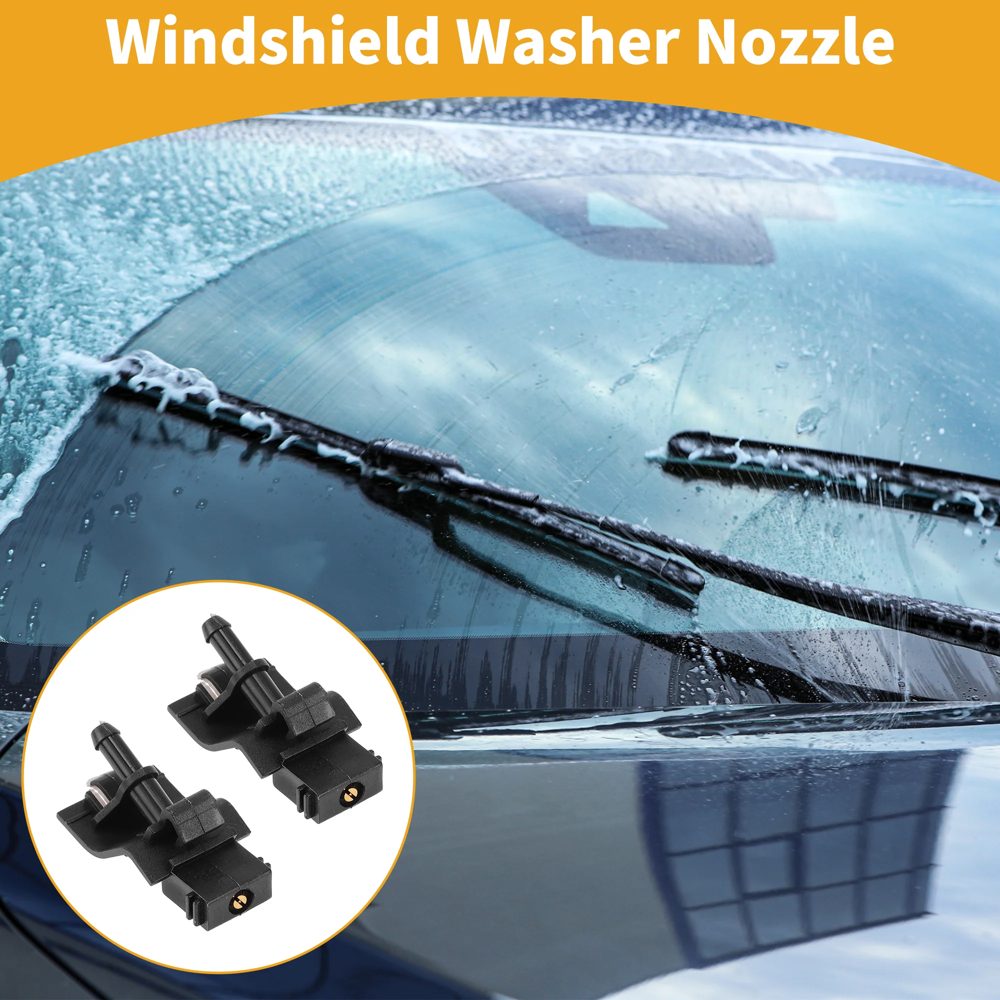 Windshield Washer Nozzle No.8538112400 Car Front Windshield Spray Nozzles Wiper Spray Washer Jet for Toyota Auris 2012-2015 Black - Image 3