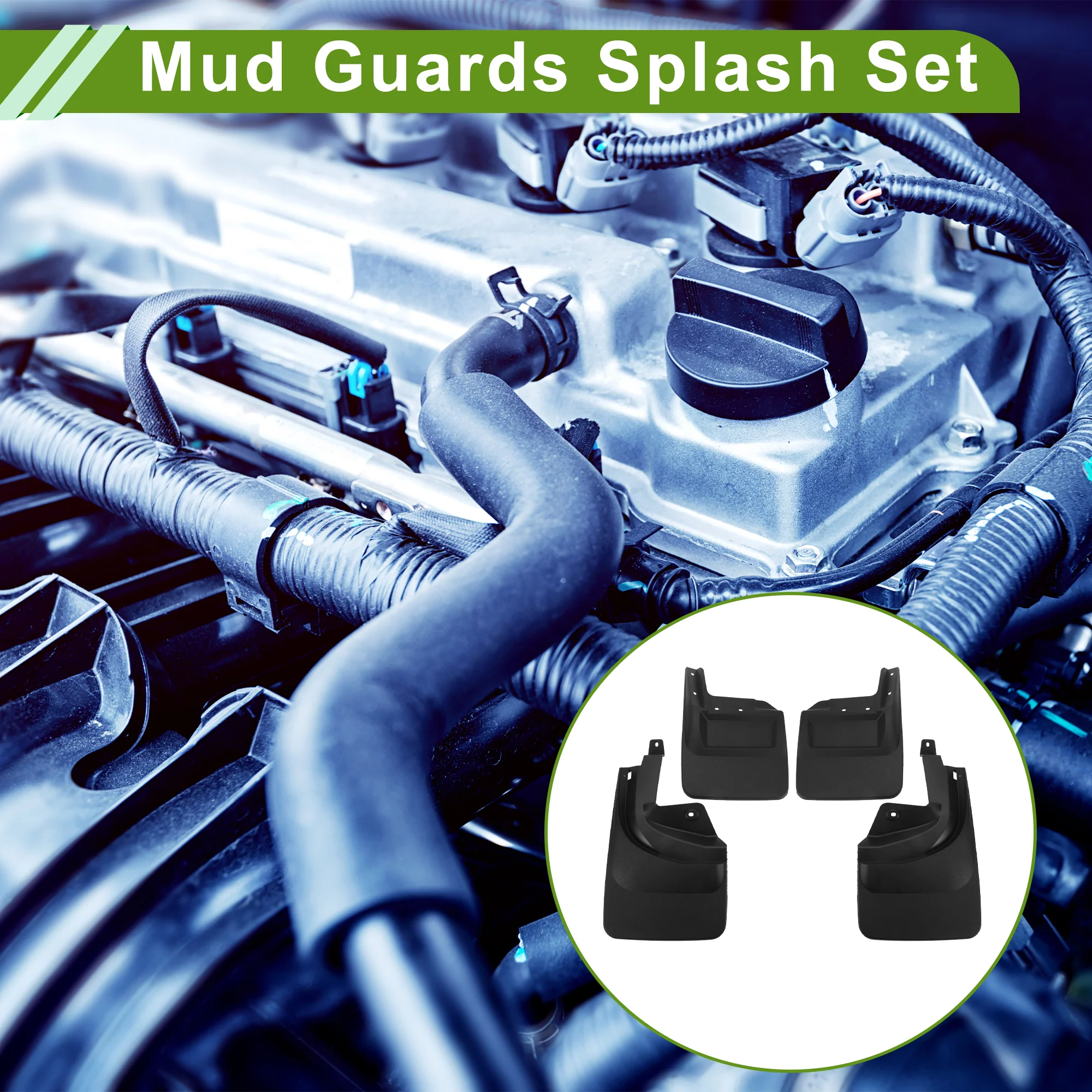 Mud Flaps Splash Guards for Jeep Wrangler Rubicon 2023-2024 Front and Rear Mud Guards 1 Set - Image 3