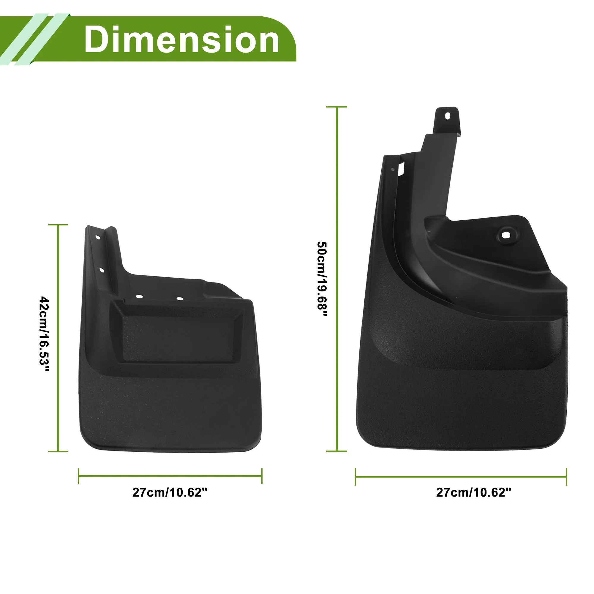 Mud Flaps Splash Guards for Jeep Wrangler Rubicon 2023-2024 Front and Rear Mud Guards 1 Set - Image 5