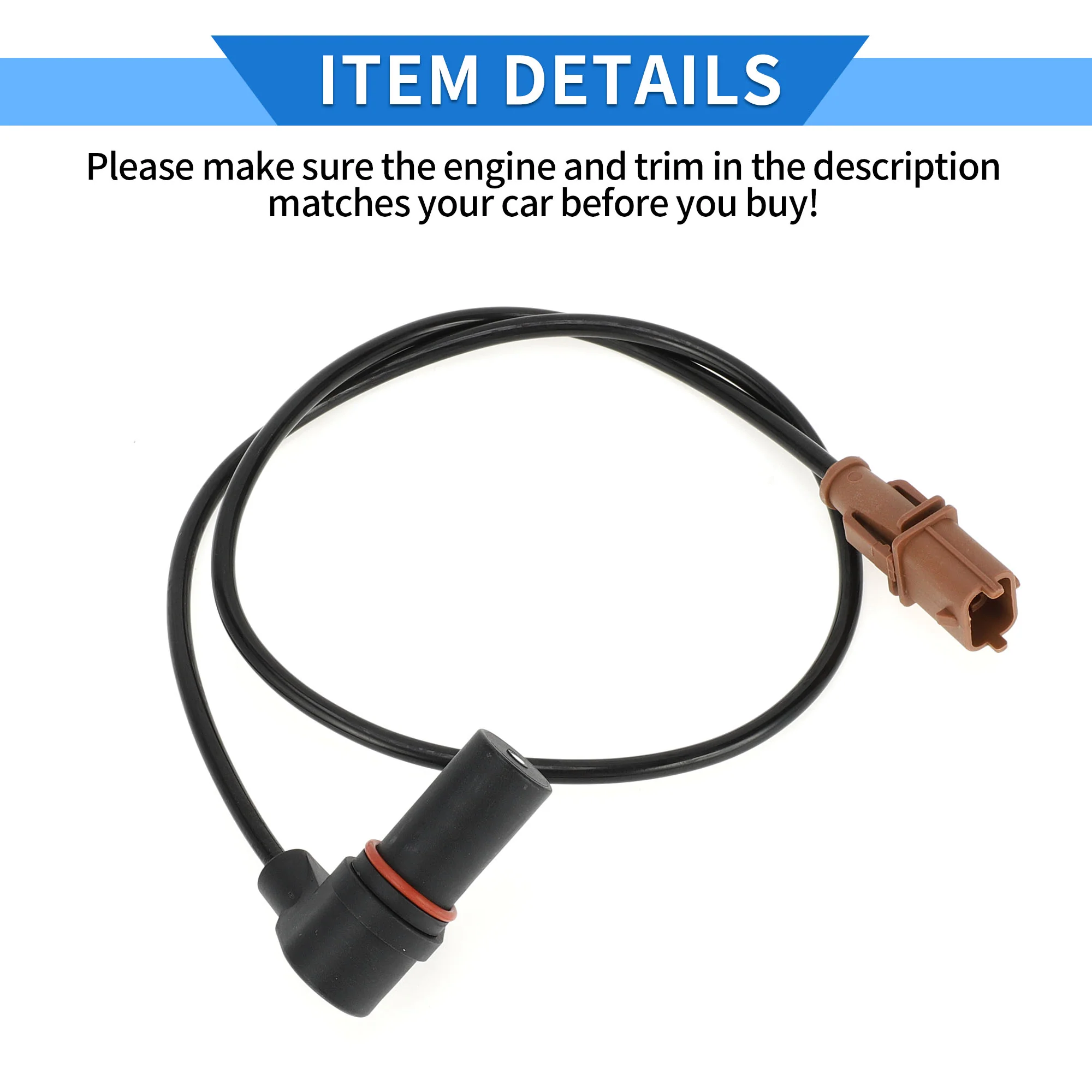 1 Pc Crankshaft Position Sensor for FIAT 500X 1.6 2014-2020 Sturdy Metal Plastic Black Brown Engine Crank CKP Sensor - Image 7