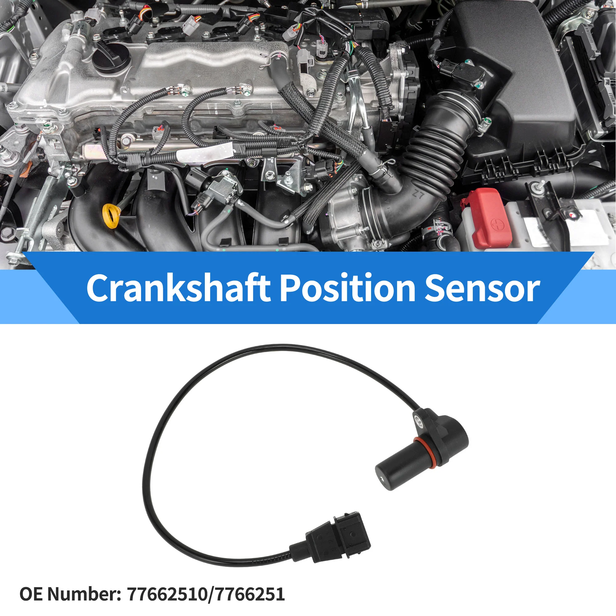 1 Pc Crankshaft Position Sensor for FIAT Marea Saloon 1.9 TD 75 1996-2002 Sturdy Metal Plastic Black Engine Crank CKP Sensor - Image 2