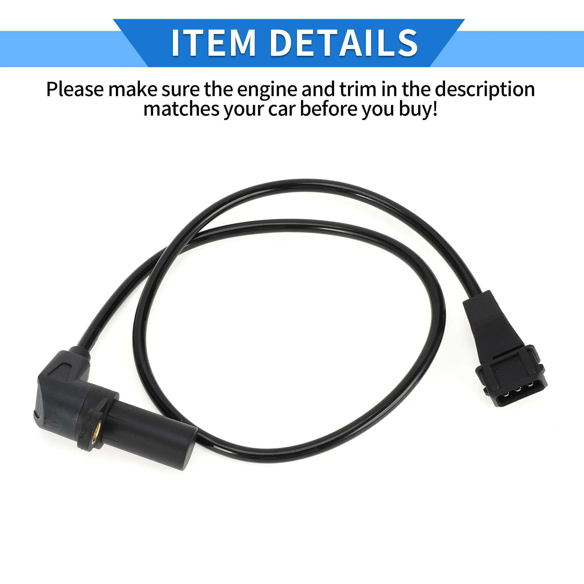 1 Pc Crankshaft Position Sensor for OPEL Vectra a CC 1993-1995 Sturdy Metal Plastic Black Engine Crank CKP Sensor - Image 7
