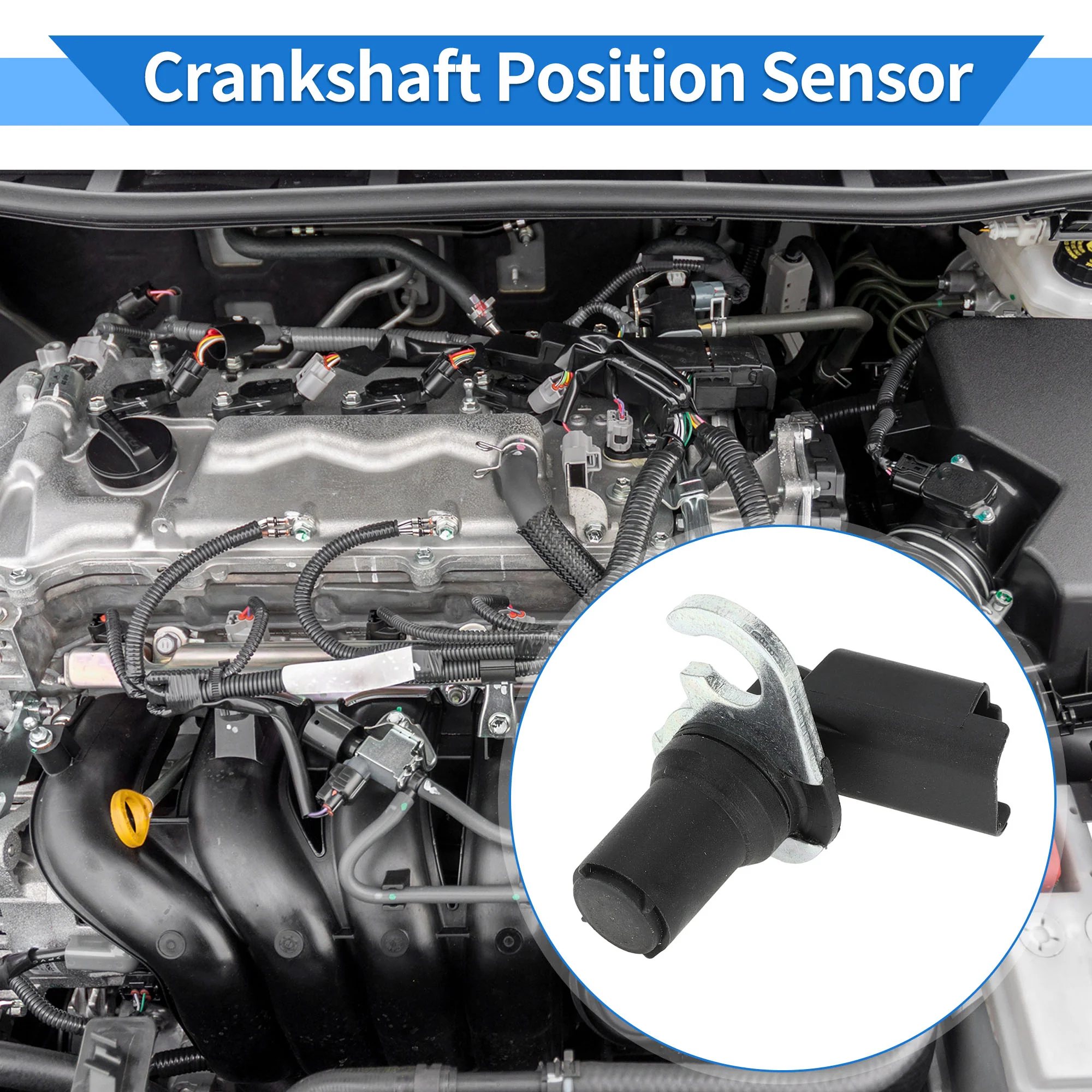1 Pc Crankshaft Position Sensor for PEUGEOT 206 307 Sturdy Metal Plastic Black Engine Crank CKP Sensor - Image 3