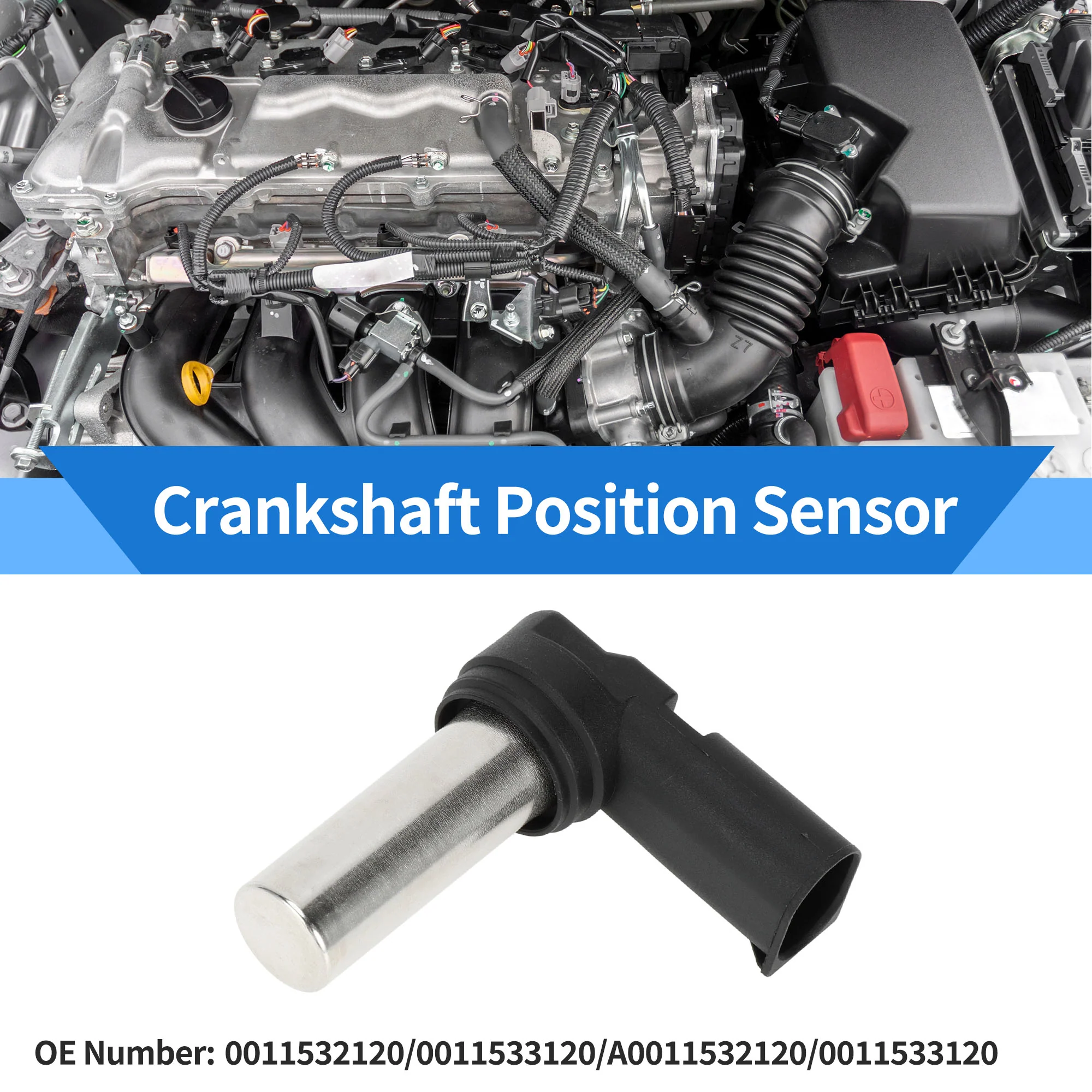 1 Pc Crankshaft Position Sensor for MERCEDES-BENZ VARIO 1996-2003 Sturdy Metal Plastic Black Silver Tone Engine Crank CKP Sensor - Image 2