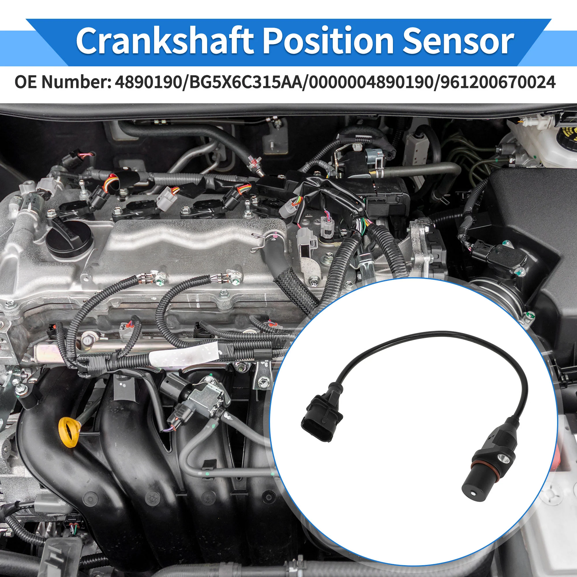 1 Pc Crankshaft Position Sensor for Iveco EuroCargo 1991-2011 Sturdy Metal Plastic Black Engine Crank CKP Sensor - Image 3