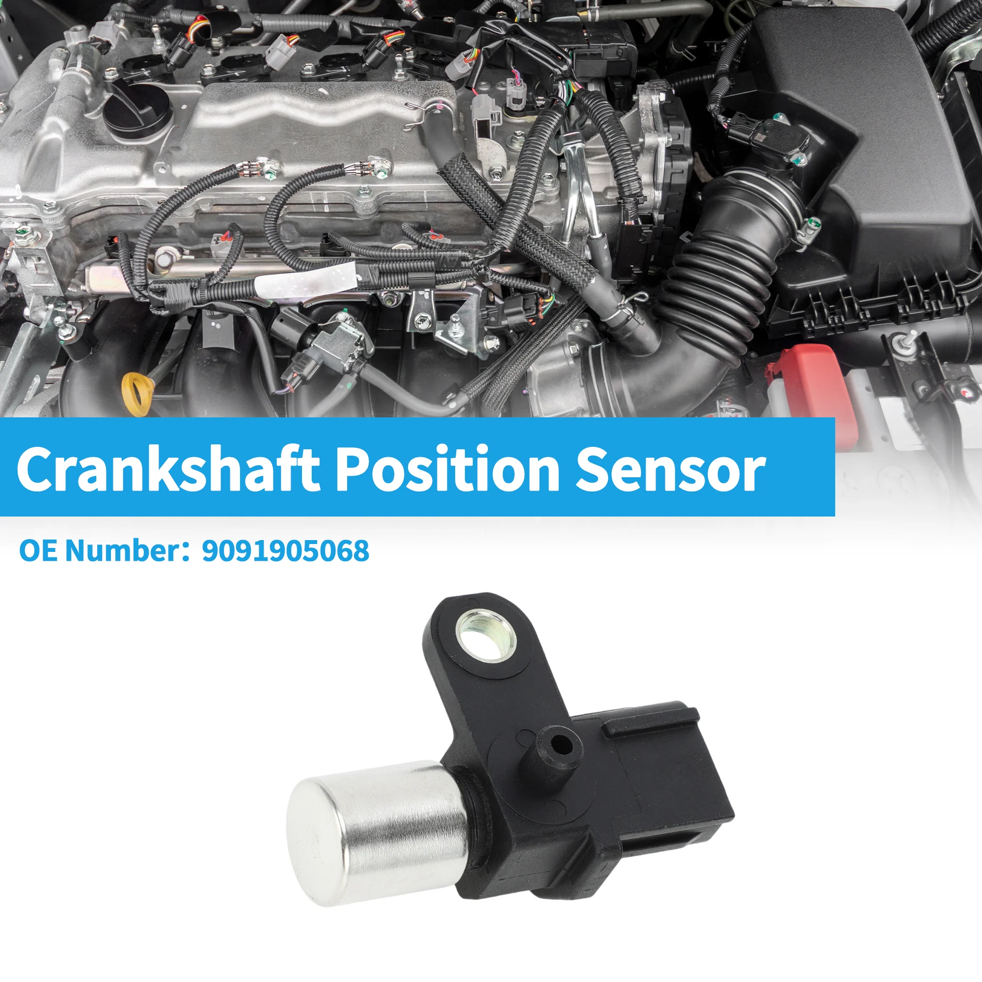 1 Pc Crankshaft Position Sensor for Toyota Sturdy Metal Plastic Black Engine Crank CKP Sensor - Image 2