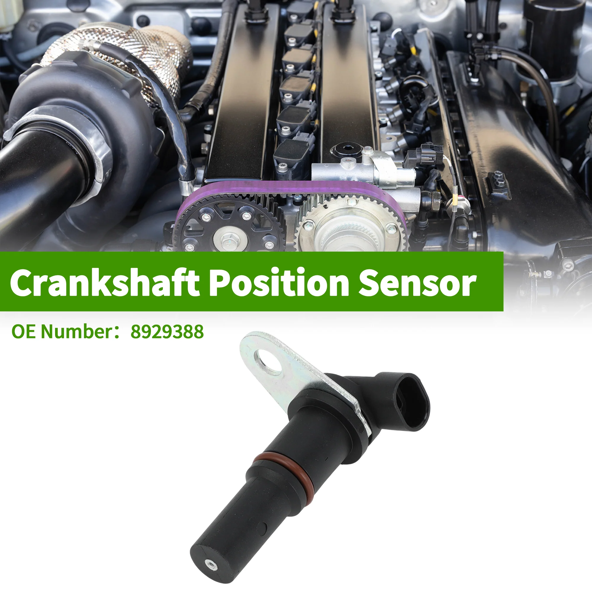 No.8929388 Crankshaft Position Sensor for DETROIT DIESEL SERIES 60 TRS Sturdy Black Engine Crank CKP Sensor Metal Plastic 1 Pc - Image 2