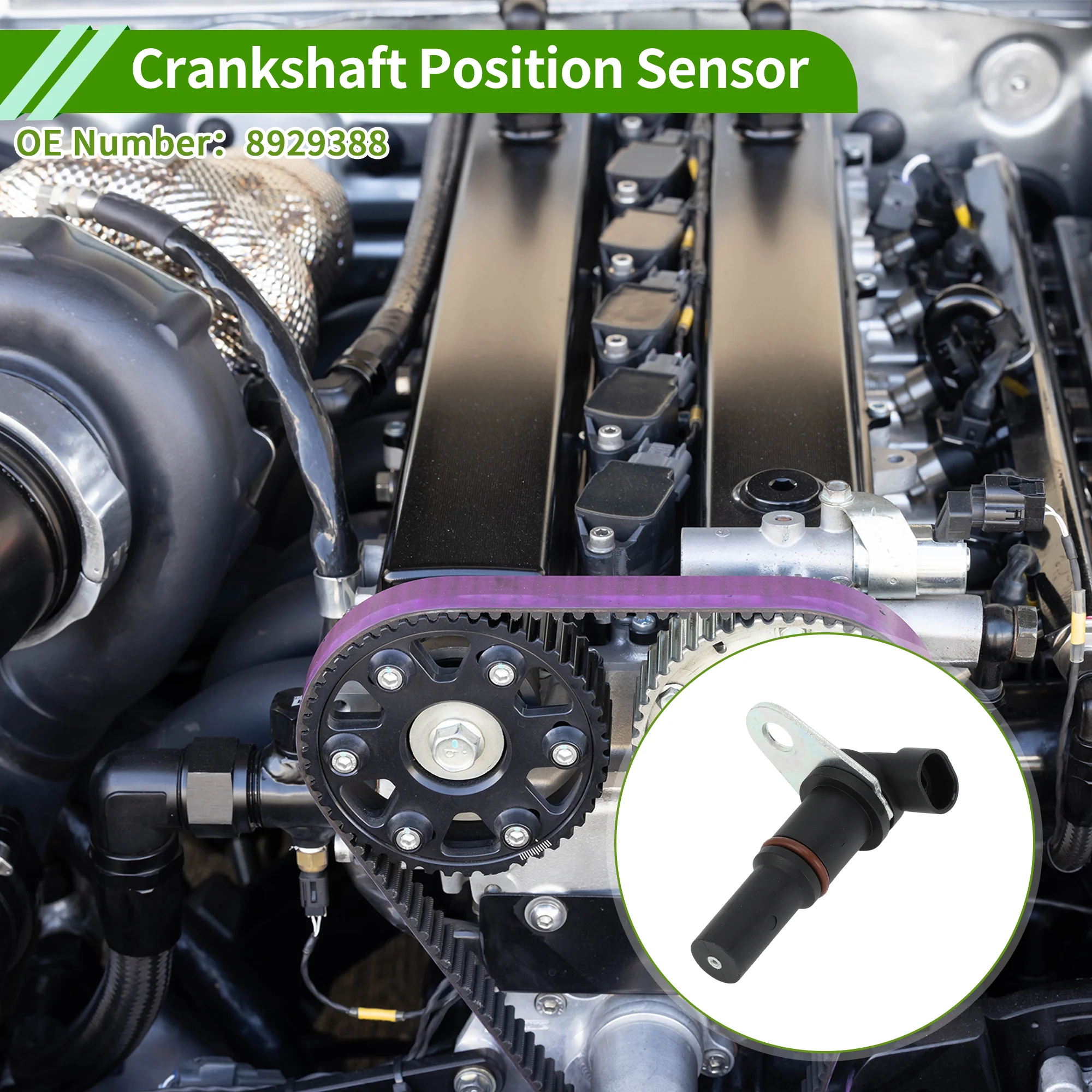 No.8929388 Crankshaft Position Sensor for DETROIT DIESEL SERIES 60 TRS Sturdy Black Engine Crank CKP Sensor Metal Plastic 1 Pc - Image 3