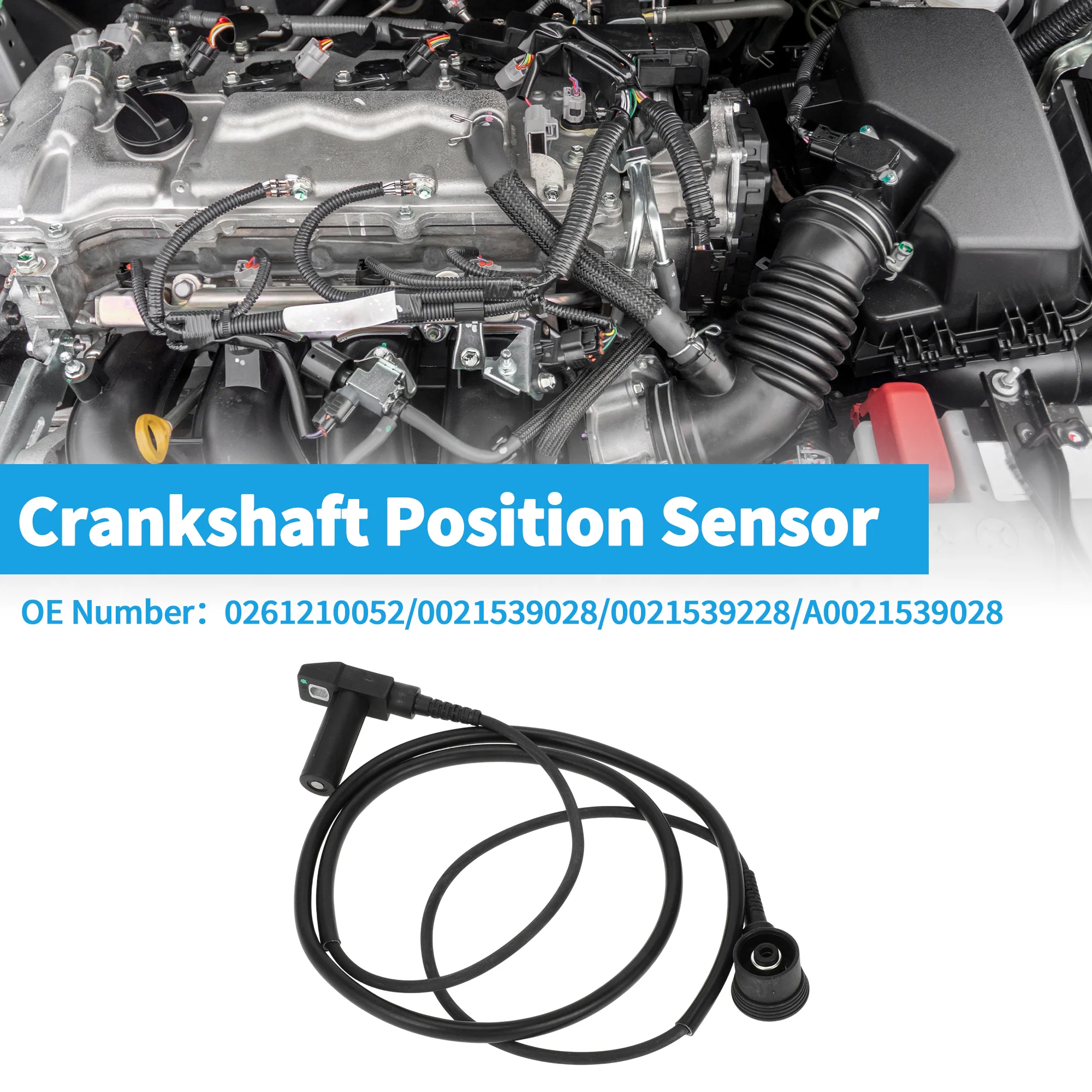 1 Pc Crankshaft Position Sensor for MERCEDES-BENZ 300SE 2.8 1993-1998 Sturdy Metal Plastic Black Engine Crank CKP Sensor - Image 2