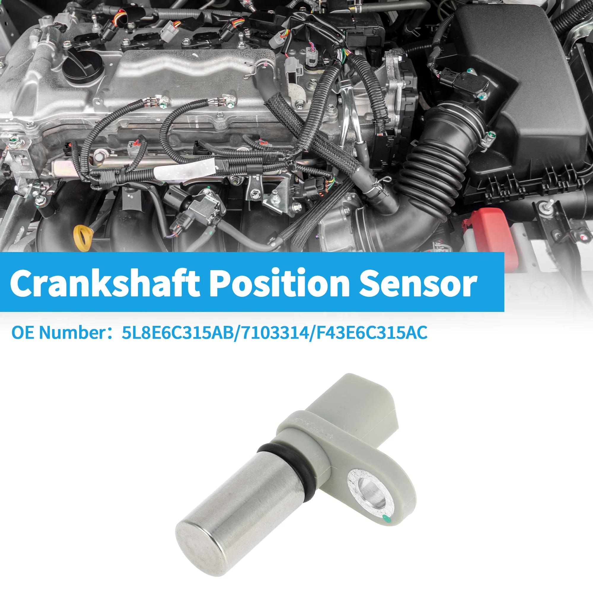 1 Pc Crankshaft Position Sensor for FORD CONTOUR 2.5L 1995-2000 Sturdy Metal Plastic Gray Engine Crank CKP Sensor - Image 2