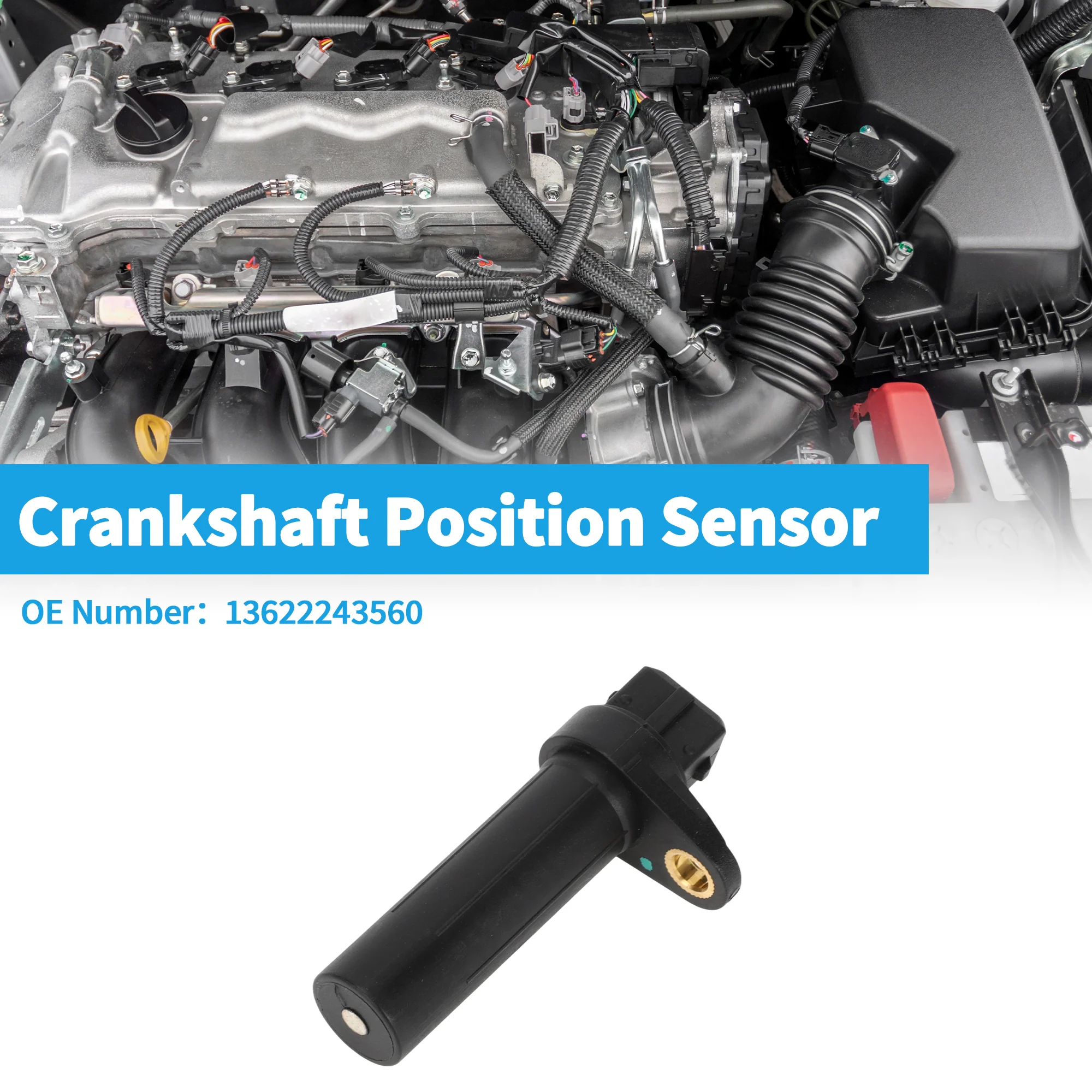 1 Pc Crankshaft Position Sensor for BMW E46 320d 2.0 1998-2001 Sturdy Metal Plastic Black Engine Crank CKP Sensor - Image 2