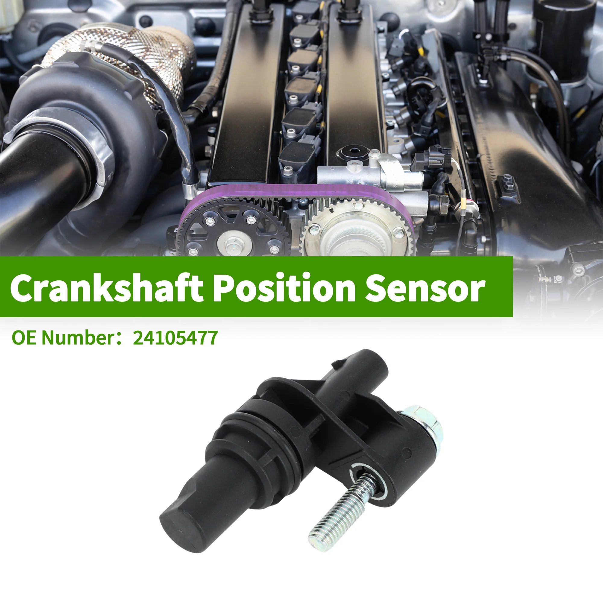No.24105477 Crankshaft Position Sensor for SUBARU BRZ 2013-2017 Sturdy Black Engine Crank CKP Sensor Metal Plastic 1 Pc - Image 2