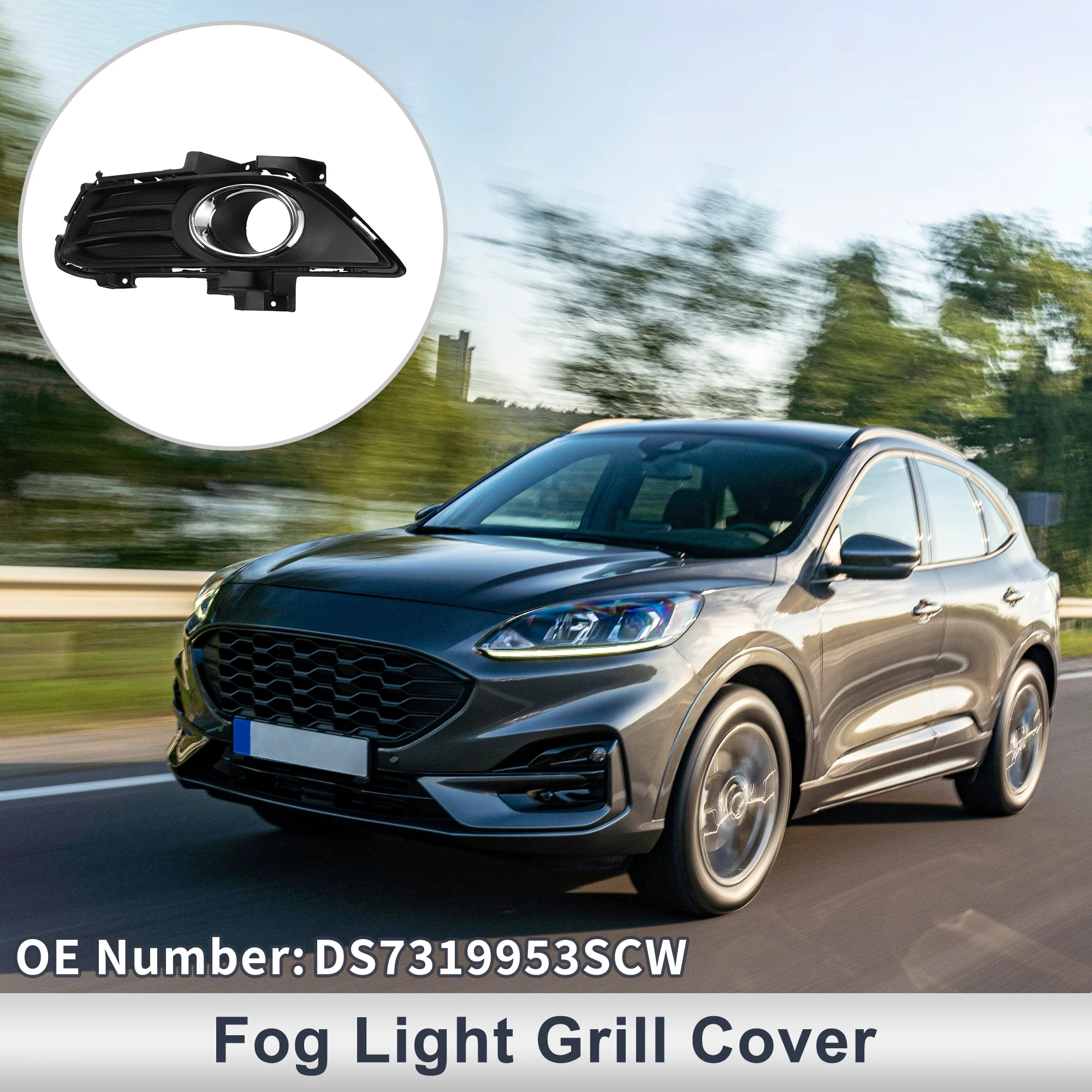 Front Left Fog Light Grill for Ford Fusion 2013-2016 Front Lower Bumper Fog Light Cover Inserts No.DS7319953SCW ABS 1 Pc - Image 2