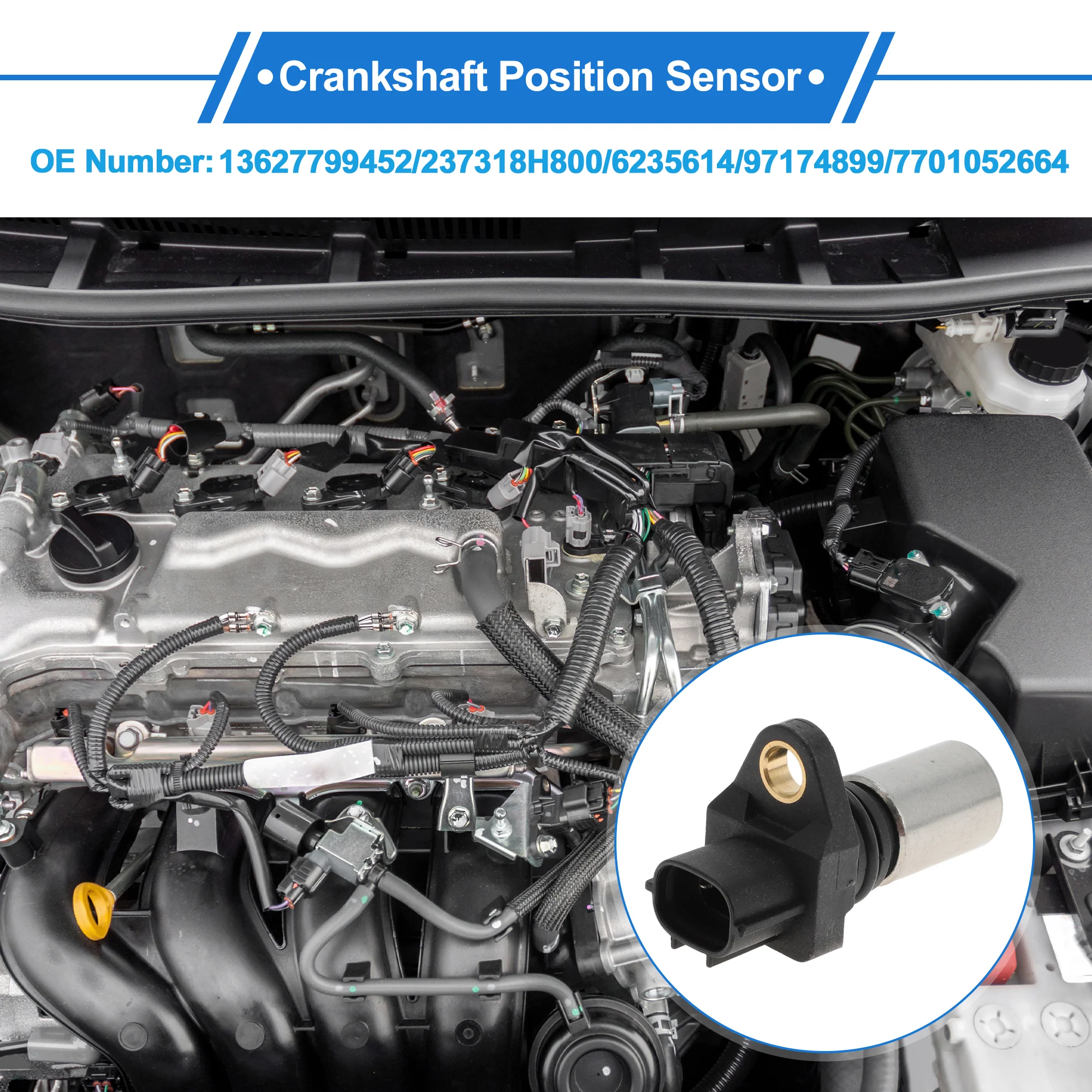 1 Pc Crankshaft Position Sensor for NISSAN Almera Saloon 2.2dCi 2003-2006 Sturdy Metal Plastic Black Silver Tone Engine Crank CKP Sensor - Image 3